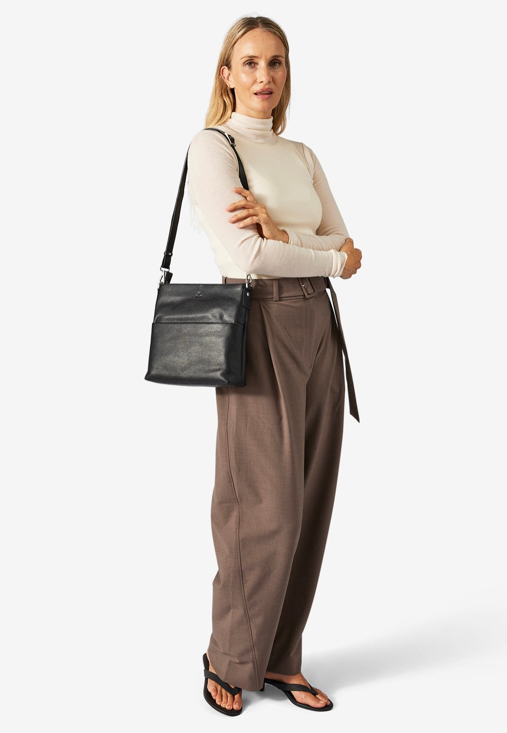 Adax Cormorano Andrea Black Crossbody Bag