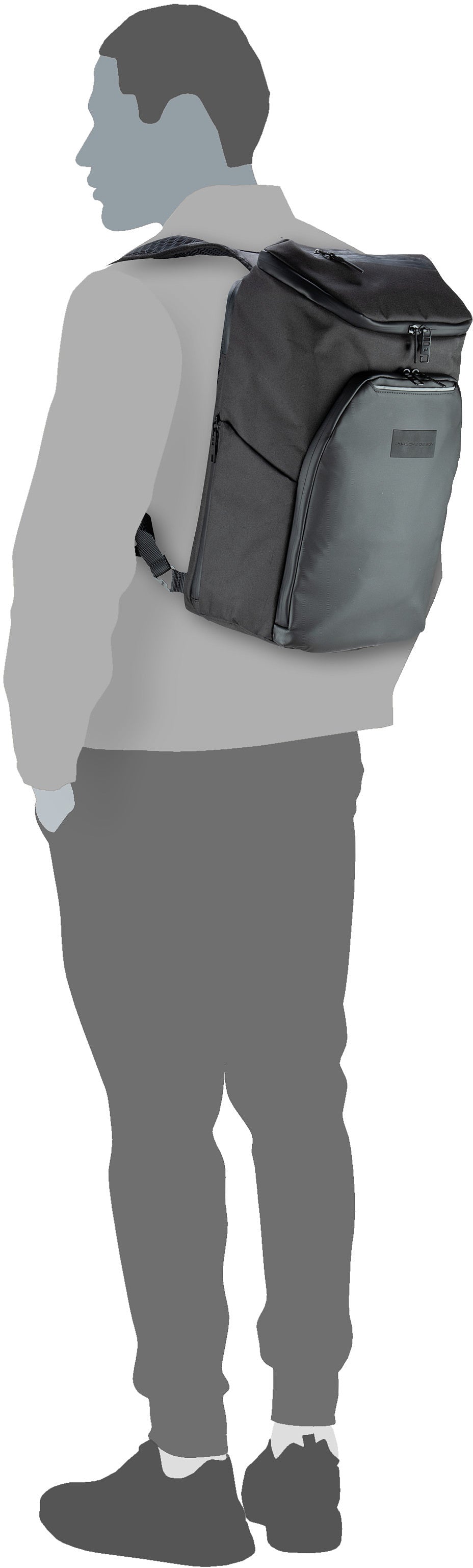 Porsche Design Urban Eco M1 Black Backpack – Silhouette View