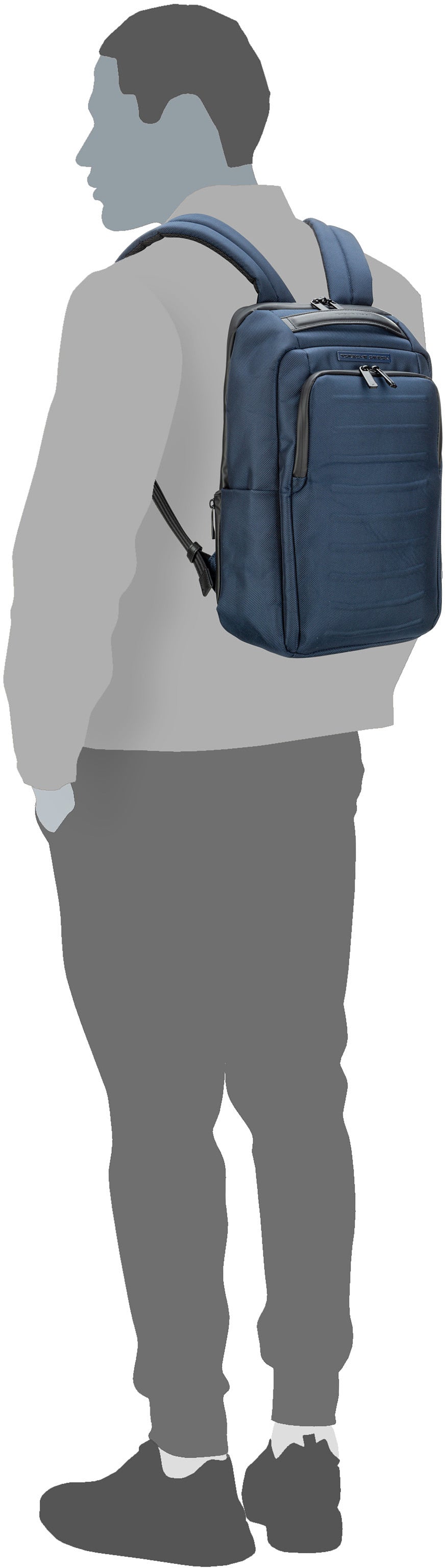 Porsche Design Roadster Pro XS Black Mochila – Vista Silueta