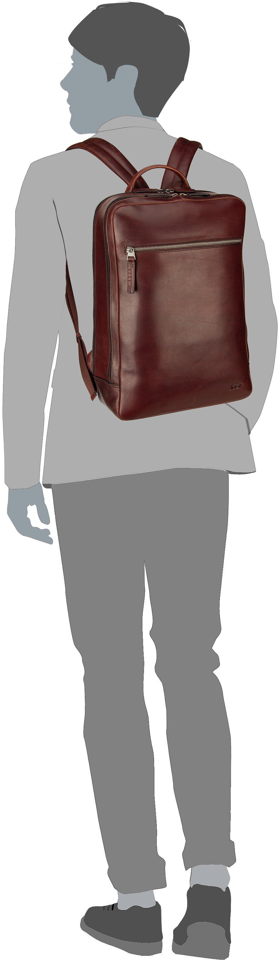 Jost Lund DP 6746 Braun Backpack – Silhouette View