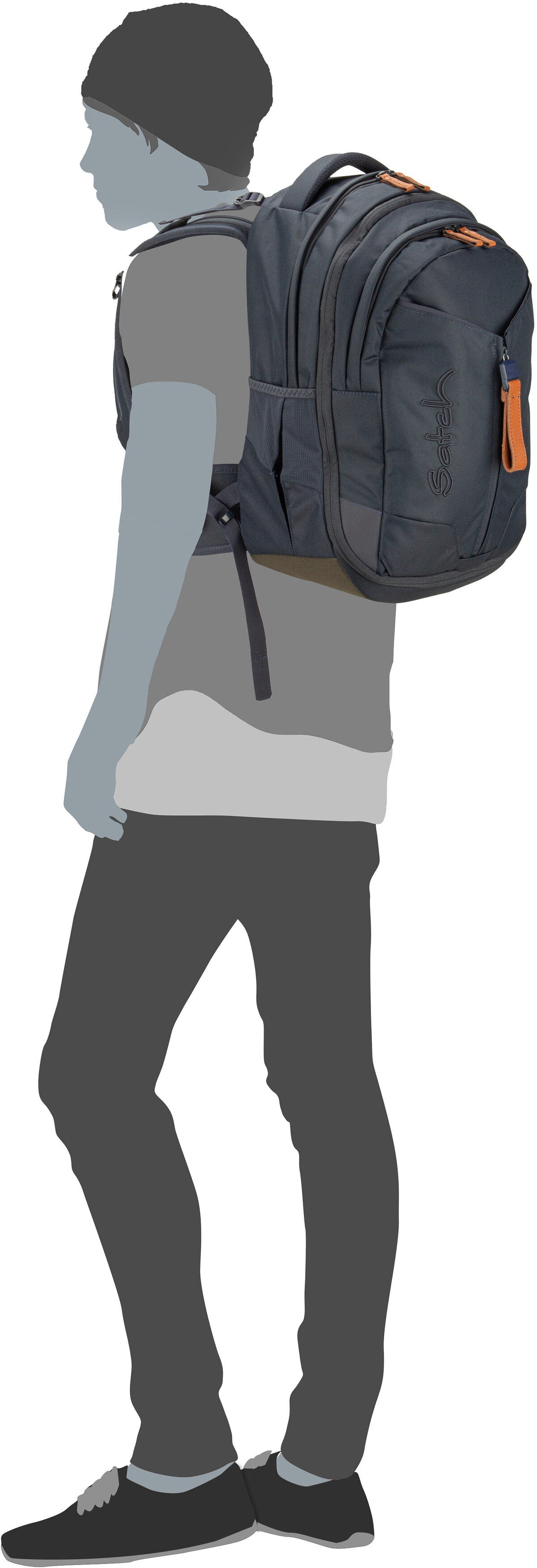 satch satch Match Nordic Edition Nordic Ruby School Bag – Silhouette View