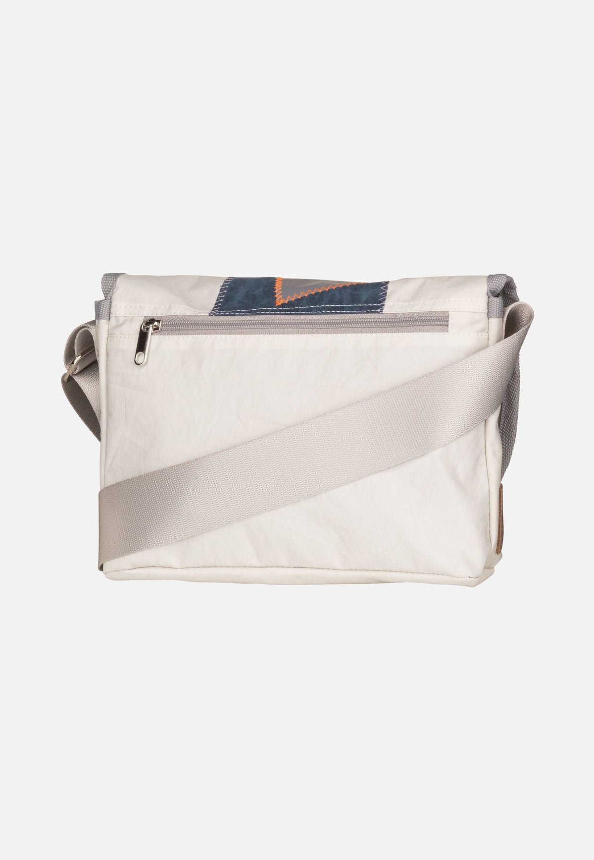 360Grad Perle Weiß/Streifen Blau/Zahl Hellgr Messenger Bag