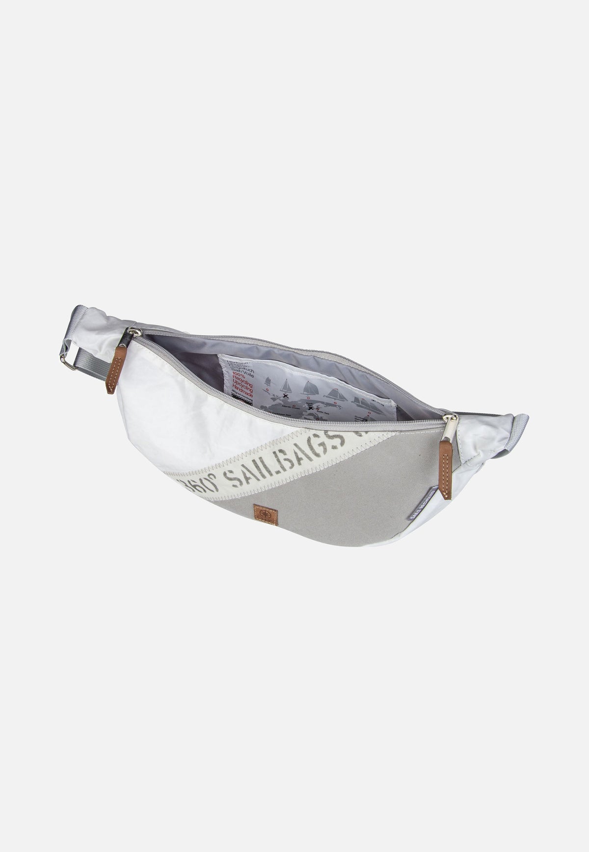 360Grad Roop Stencil-Weiß/Grau Sac bandoulière