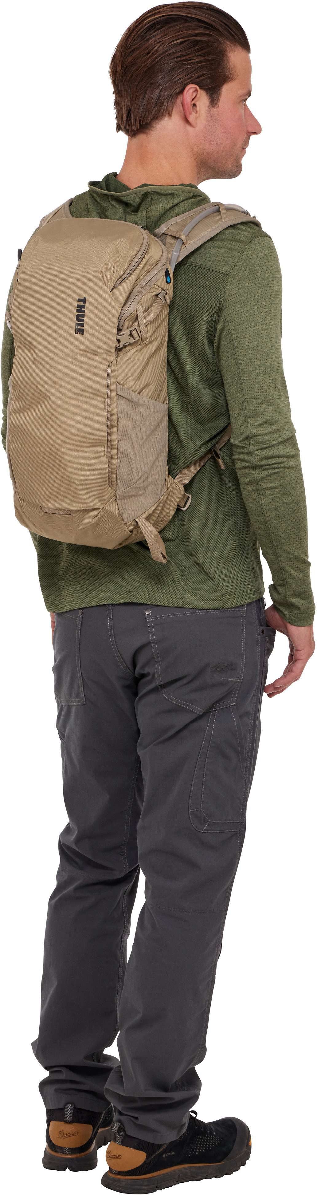 Thule AllTrail Hydration 16L Faded Khaki Hiking Backpack – Silhouette View