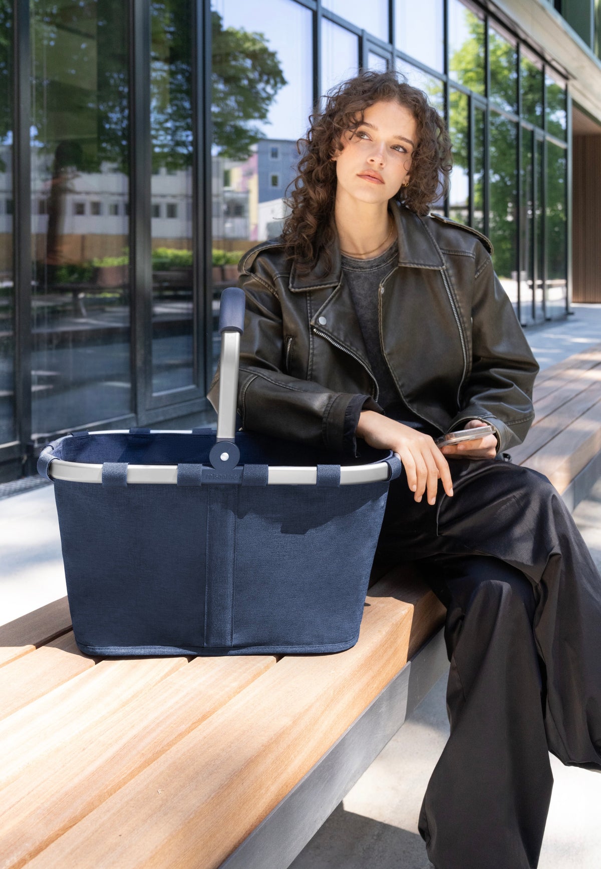 reisenthel Carrybag Frame Twist Navy Shopping Basket