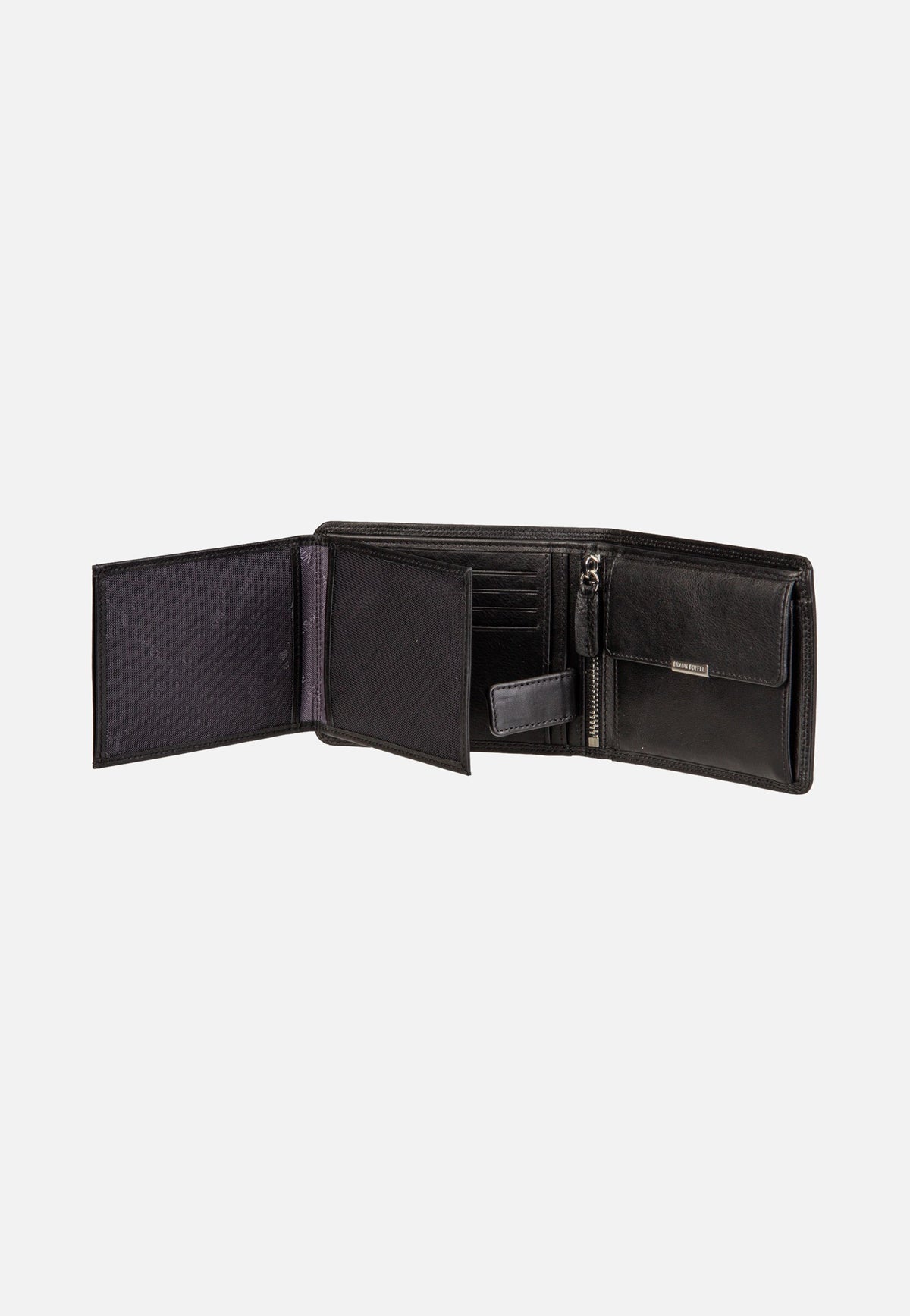 Braun Büffel Golf RFID Coin Wallet 8Cs + Loop Black Wallet