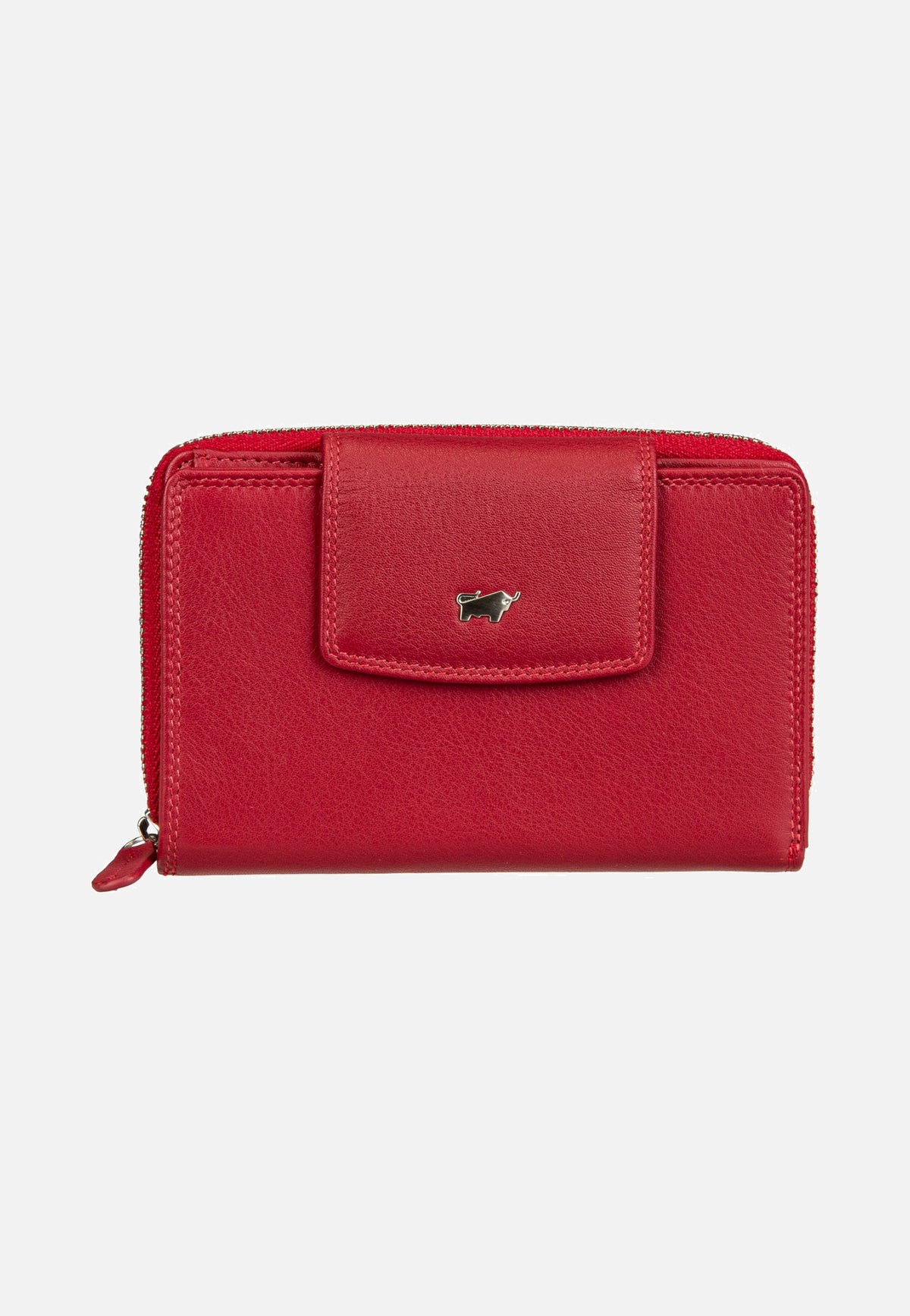 Braun Büffel Golf RFID Zip-Wallet M 15Cs Red Wallet
