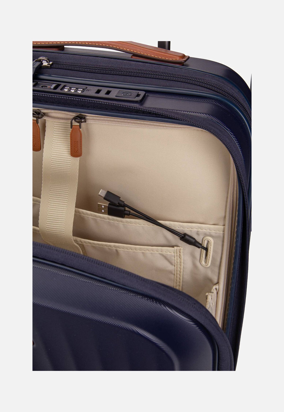 Bric's Taormina Trolley 55 Exp.Vortasche Blau Suitcase