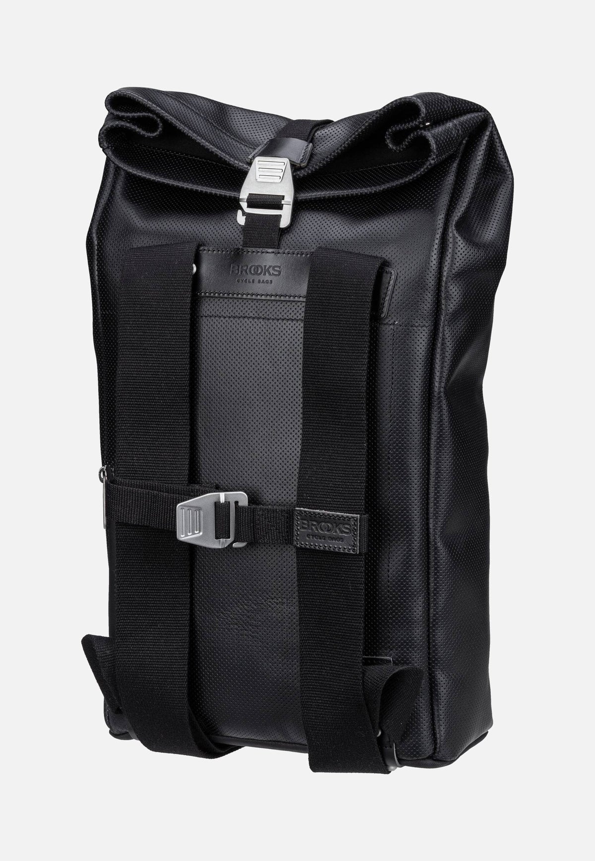 Brooks England Pickwick Reflective Leather 12 L Black Rolltop Backpack