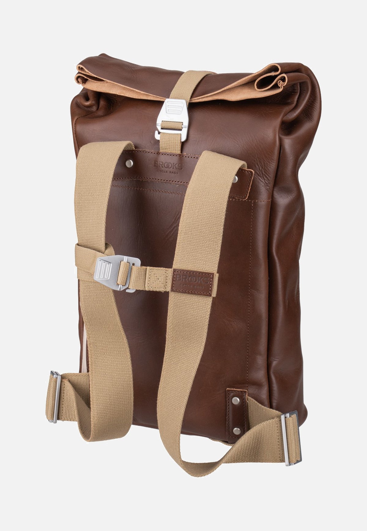Brooks England Pickwick Reflective Leather 12L Brown Rolltop Backpack
