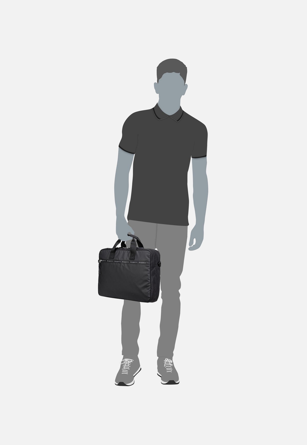 Bugatti Blanc DeLight Schwarz Briefcase