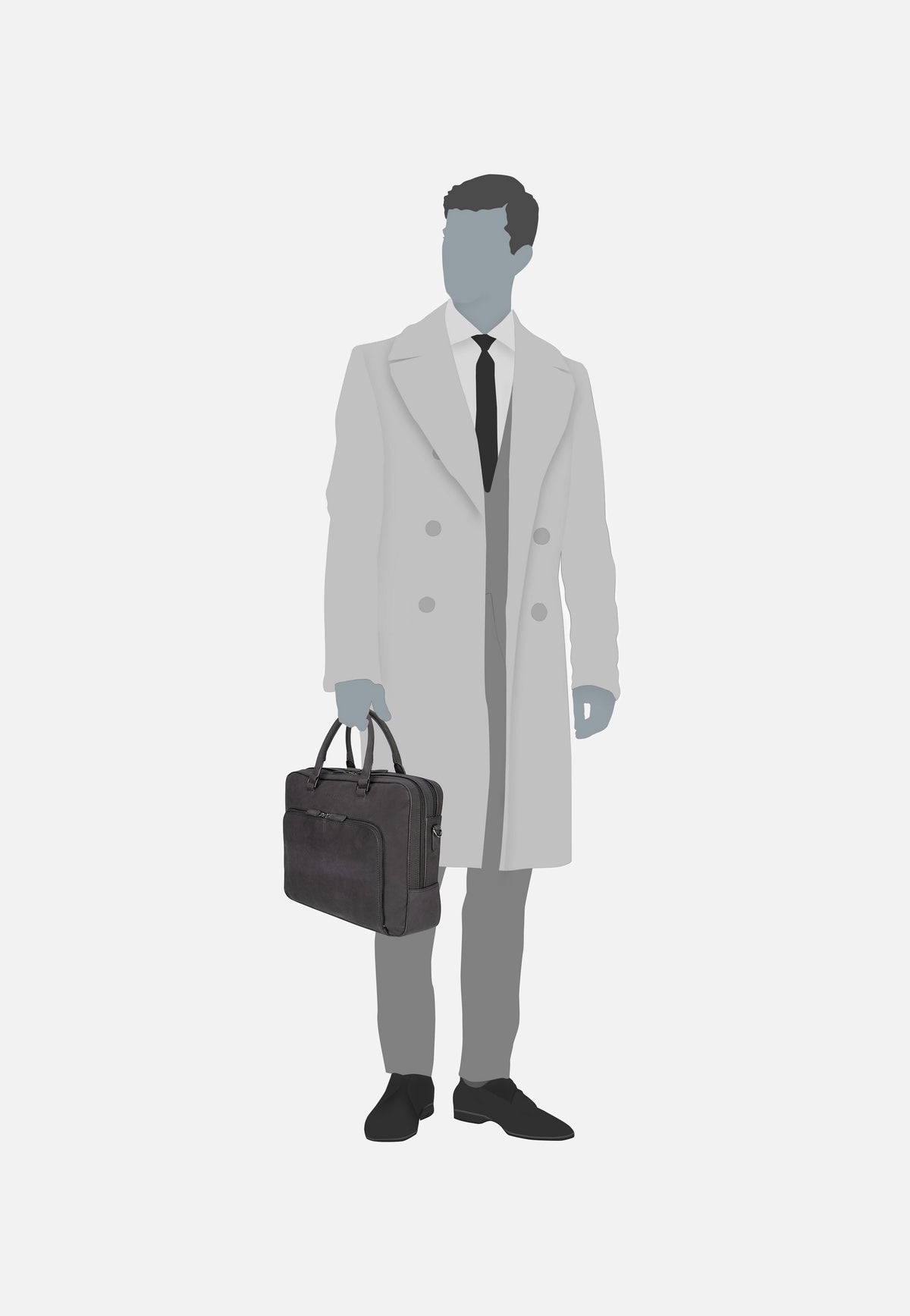 Bugatti Luca Schwarz Briefcase