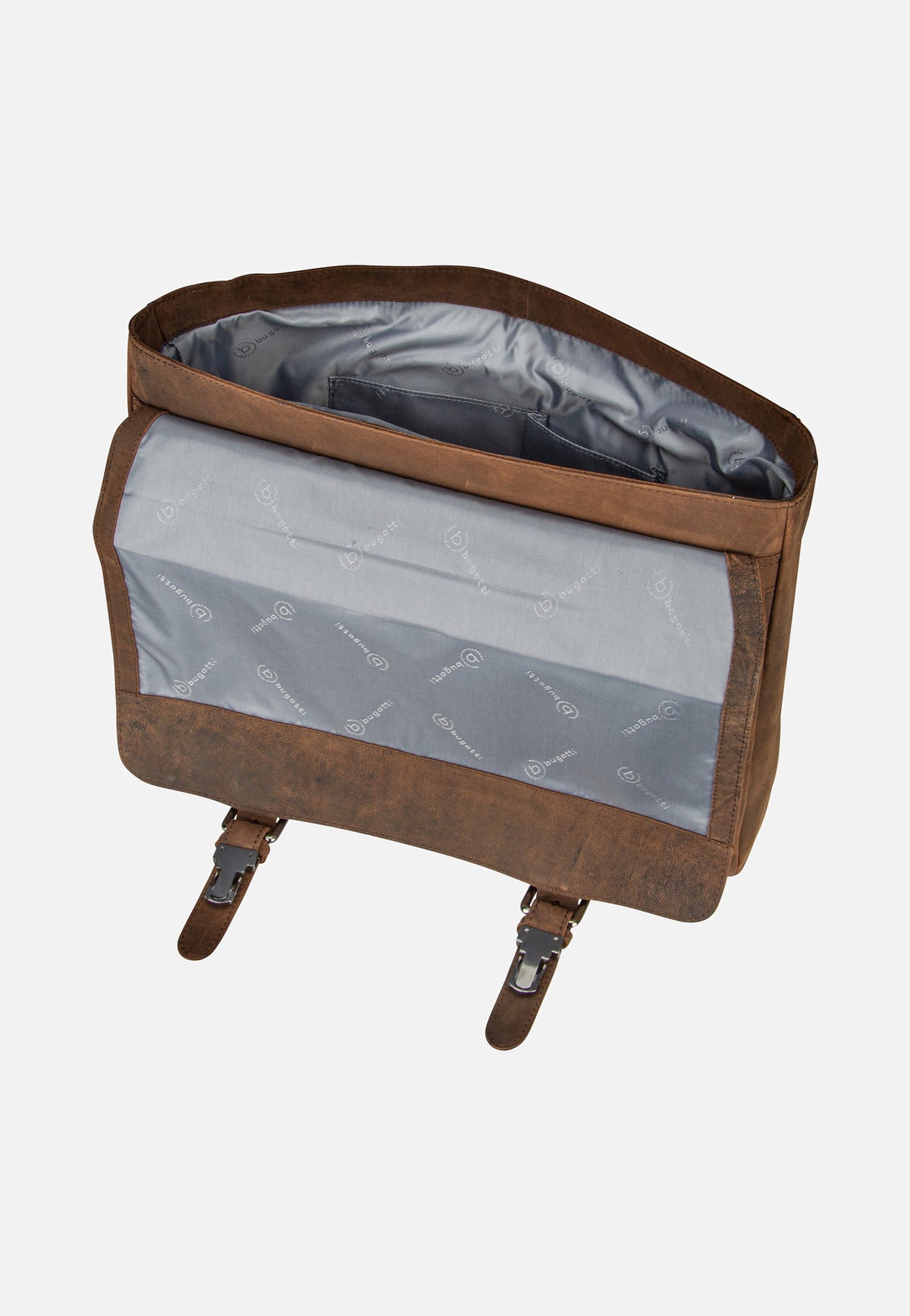 Bugatti Luca With Flap Braun Briefcase