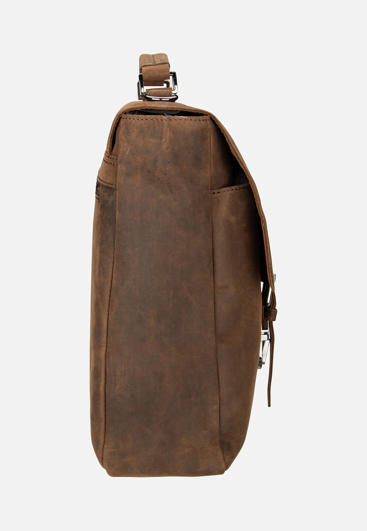 Bugatti Luca With Flap Braun Briefcase