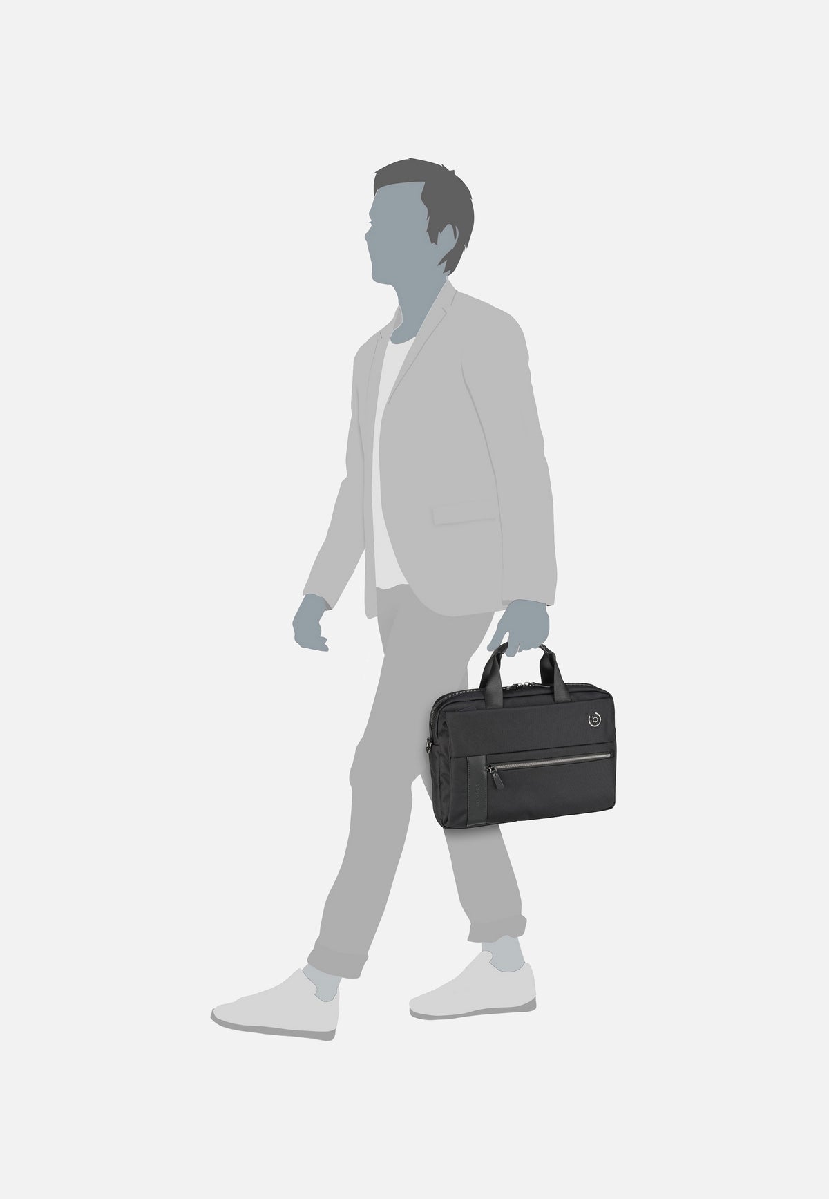 Bugatti Nero Workbag Medium Schwarz Briefcase