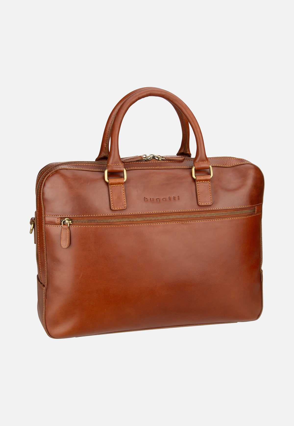 Bugatti Remo Large Cognac Briefcase