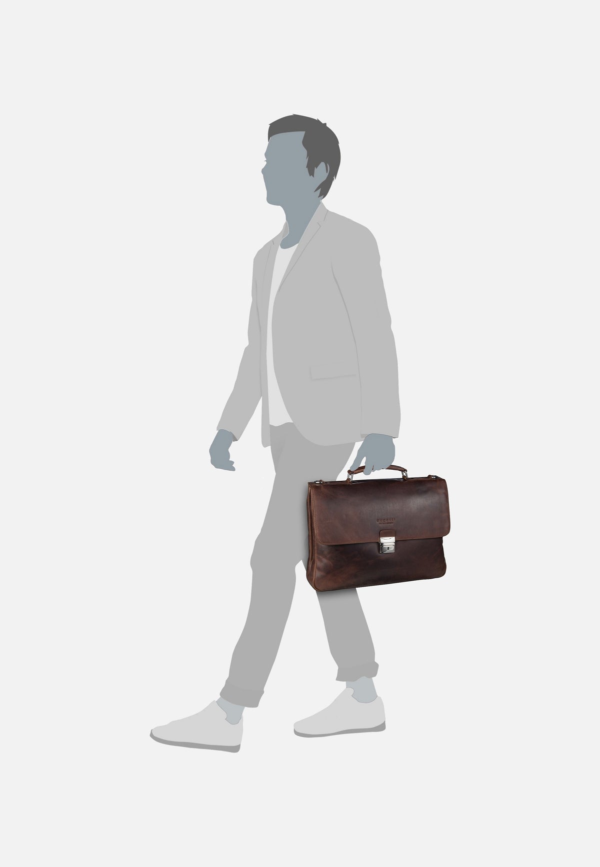 Bugatti Romano Medium Braun Briefcase