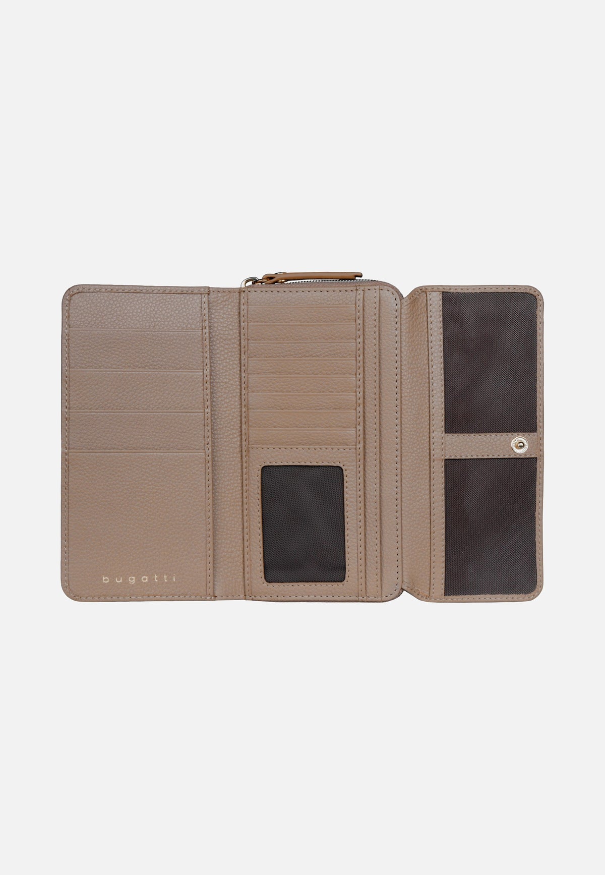 Bugatti Emilia Ladies Long Wallet With Flap Sand Cartera