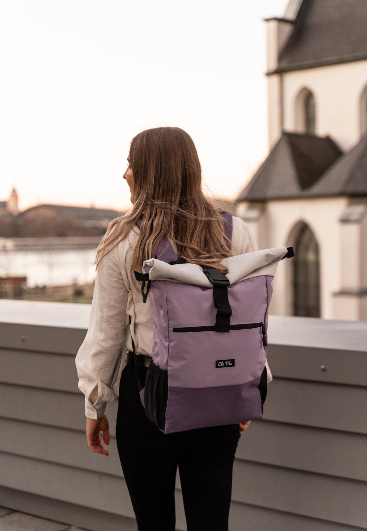Ela Mo Rolltop Lavender Rolltop Backpack