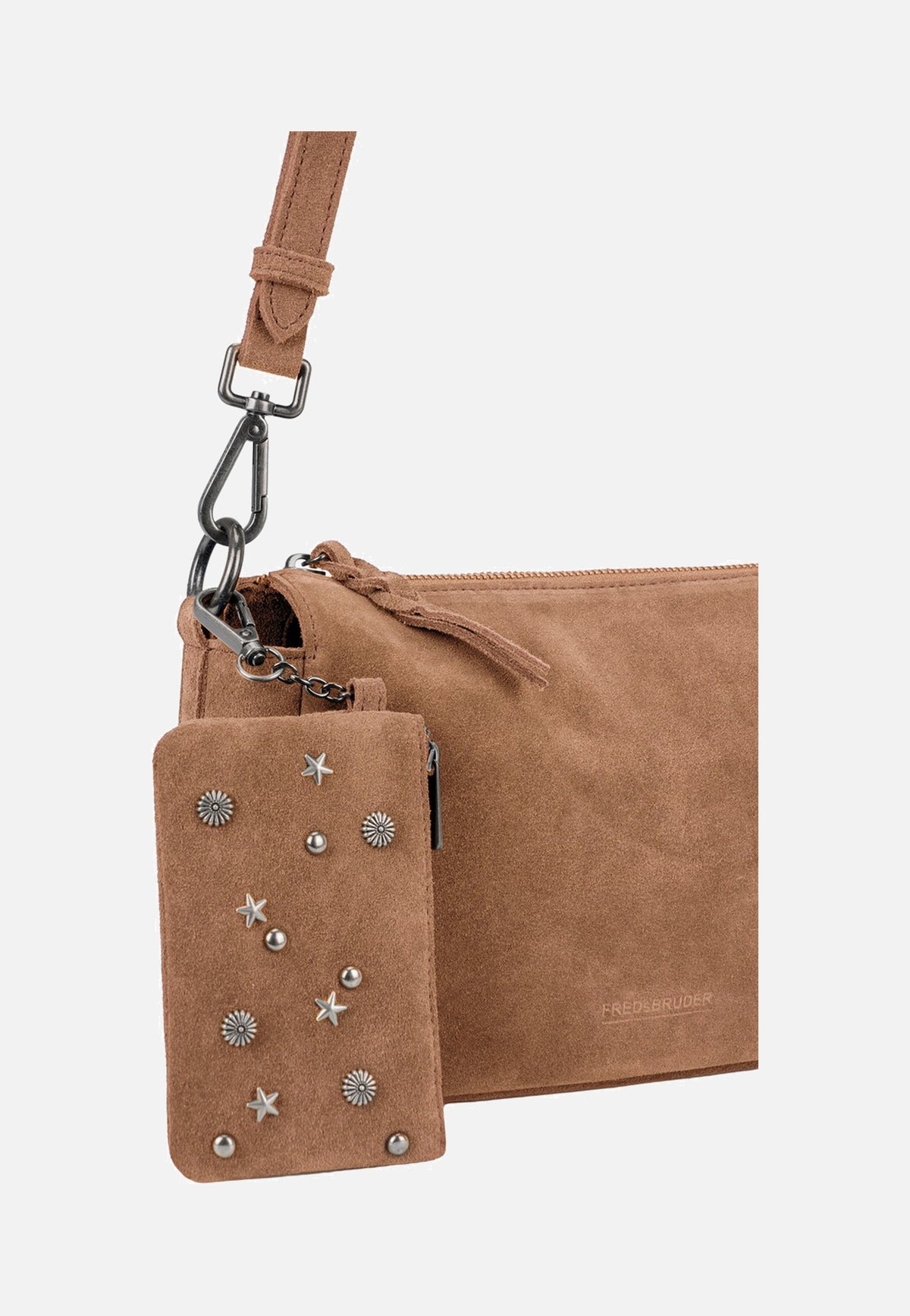 Fredsbruder Studs & Calm Crossbag Dark Sand Borsa a tracolla