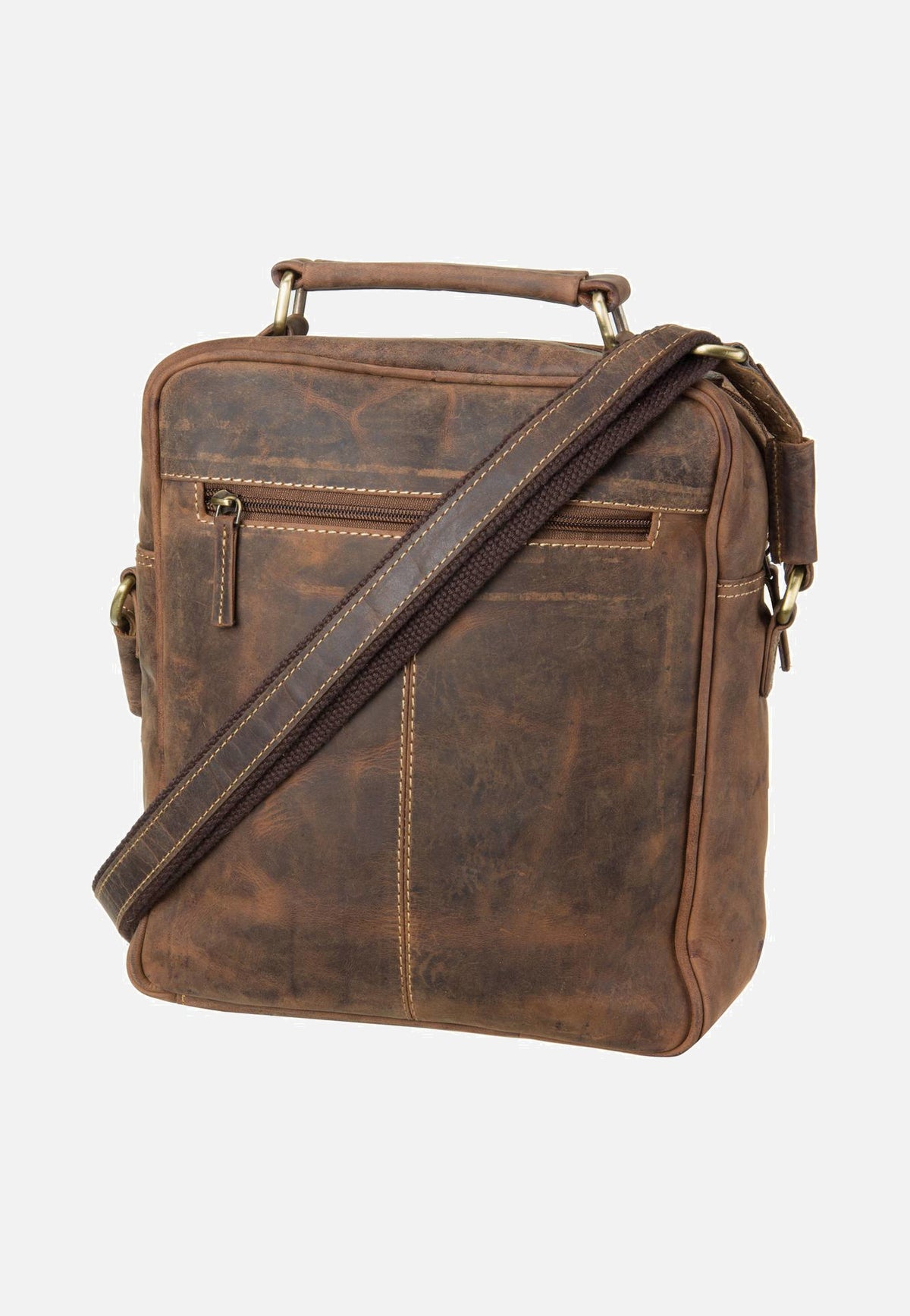 Greenburry Vintage 1665 Large Sattelbraun Crossbody Bag