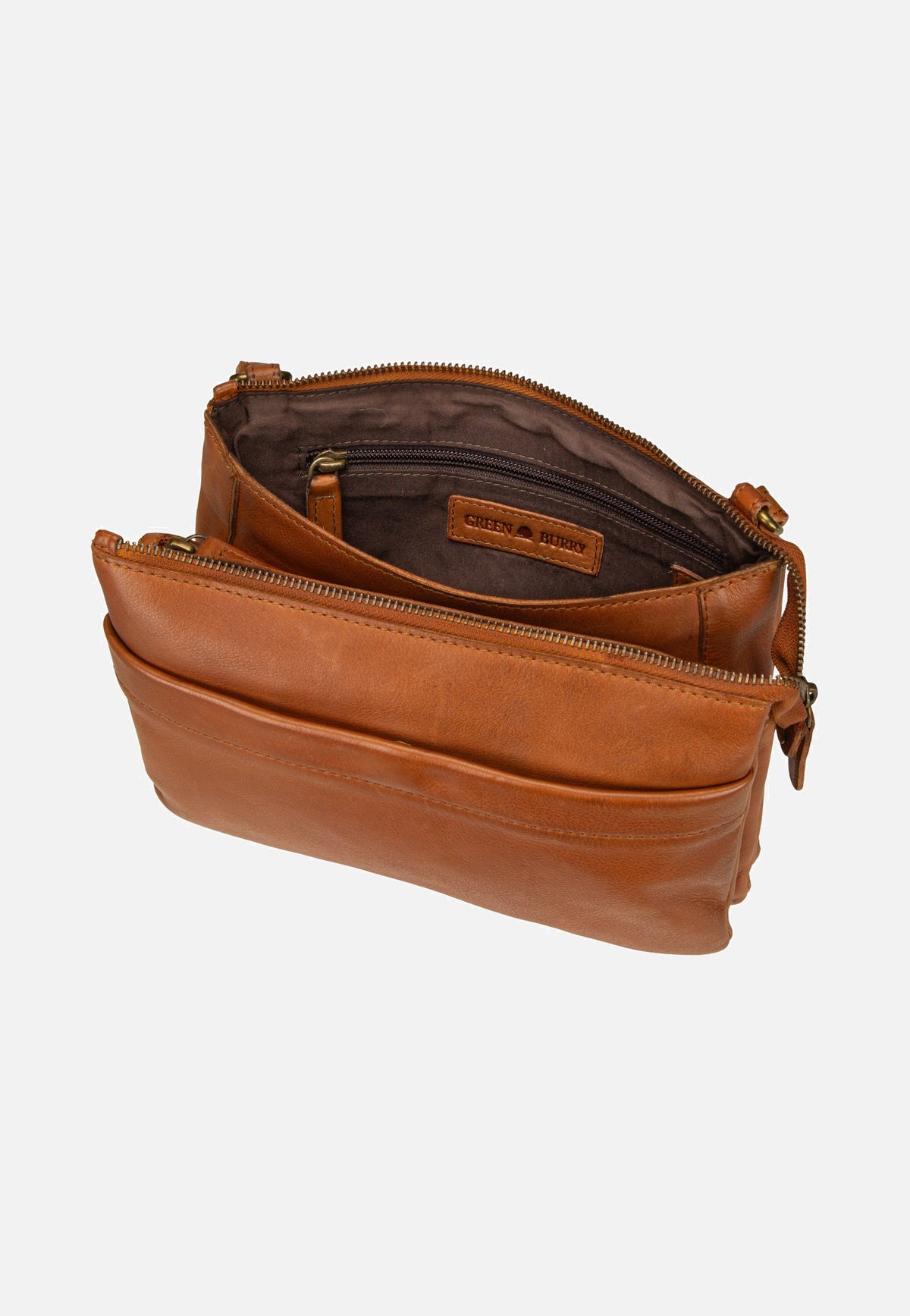 Greenburry Colombiana Rv 3 Zip Medium Nougat Shoulder Bag