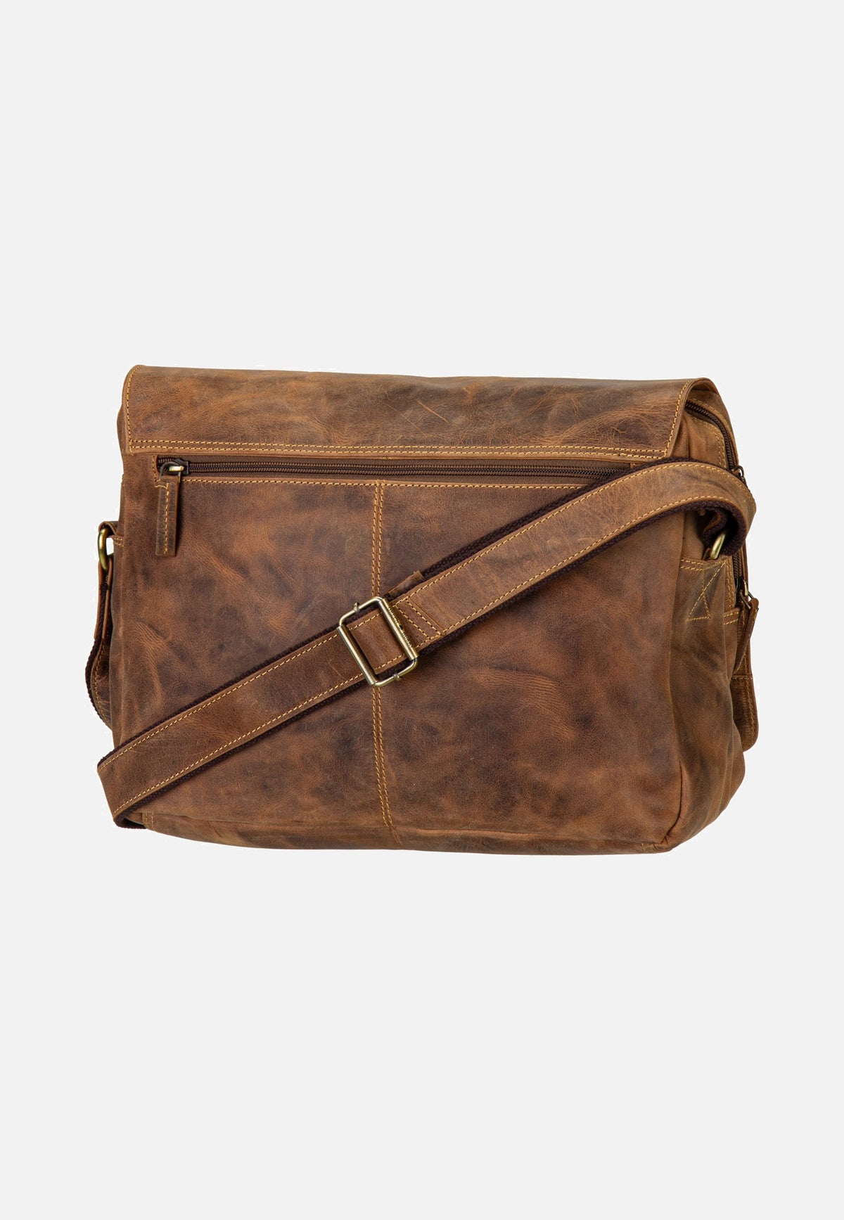 Greenburry Vintage 1766 A4 Leder Sattelbraun Messenger Bag
