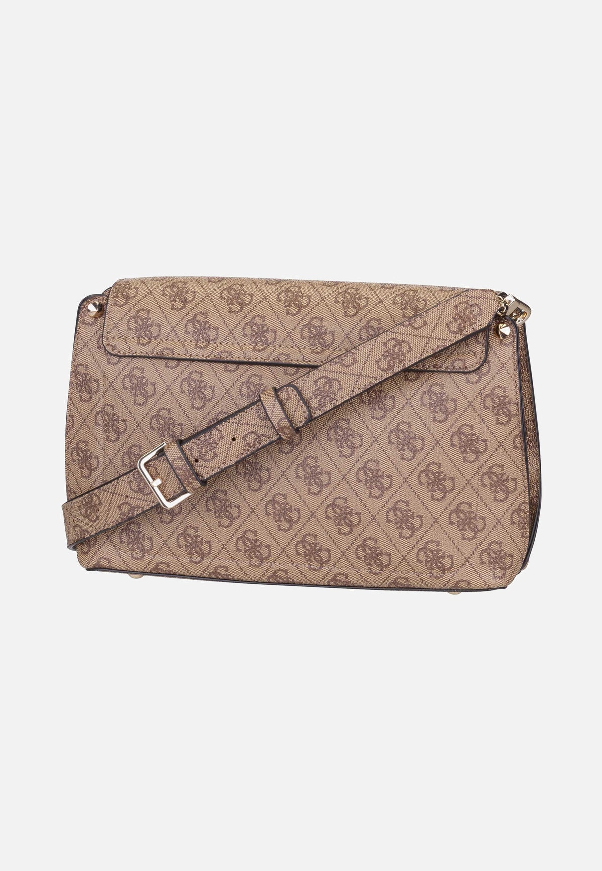 Guess Meridian II Flap CB 74200 Logo Latte Crossbody Bag