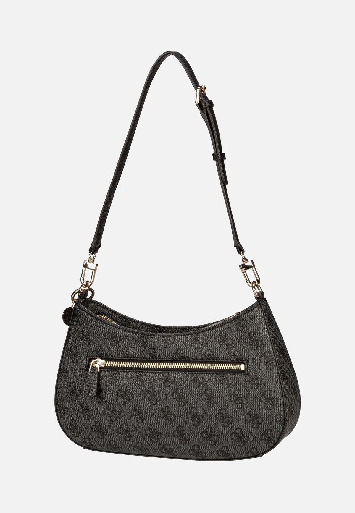 Guess Noelle II Top Zip SHB 72180 Logo Coal Evening Bag