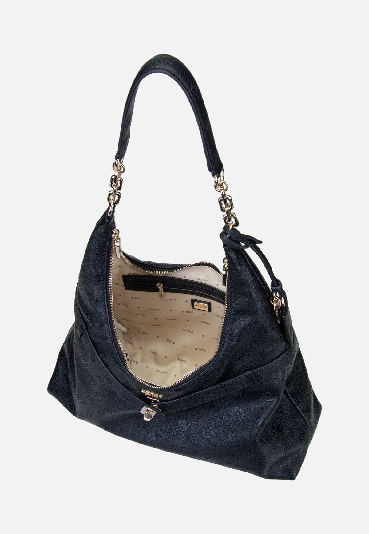 Guess Ella Logo 46010 Black Logo Bolso Hobo