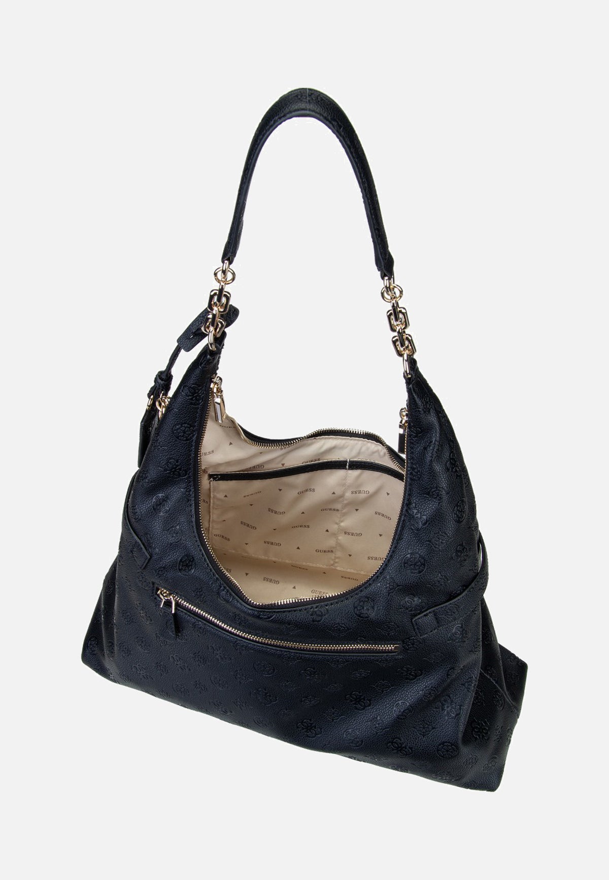 Guess Ella Logo 46010 Black Logo Bolso Hobo