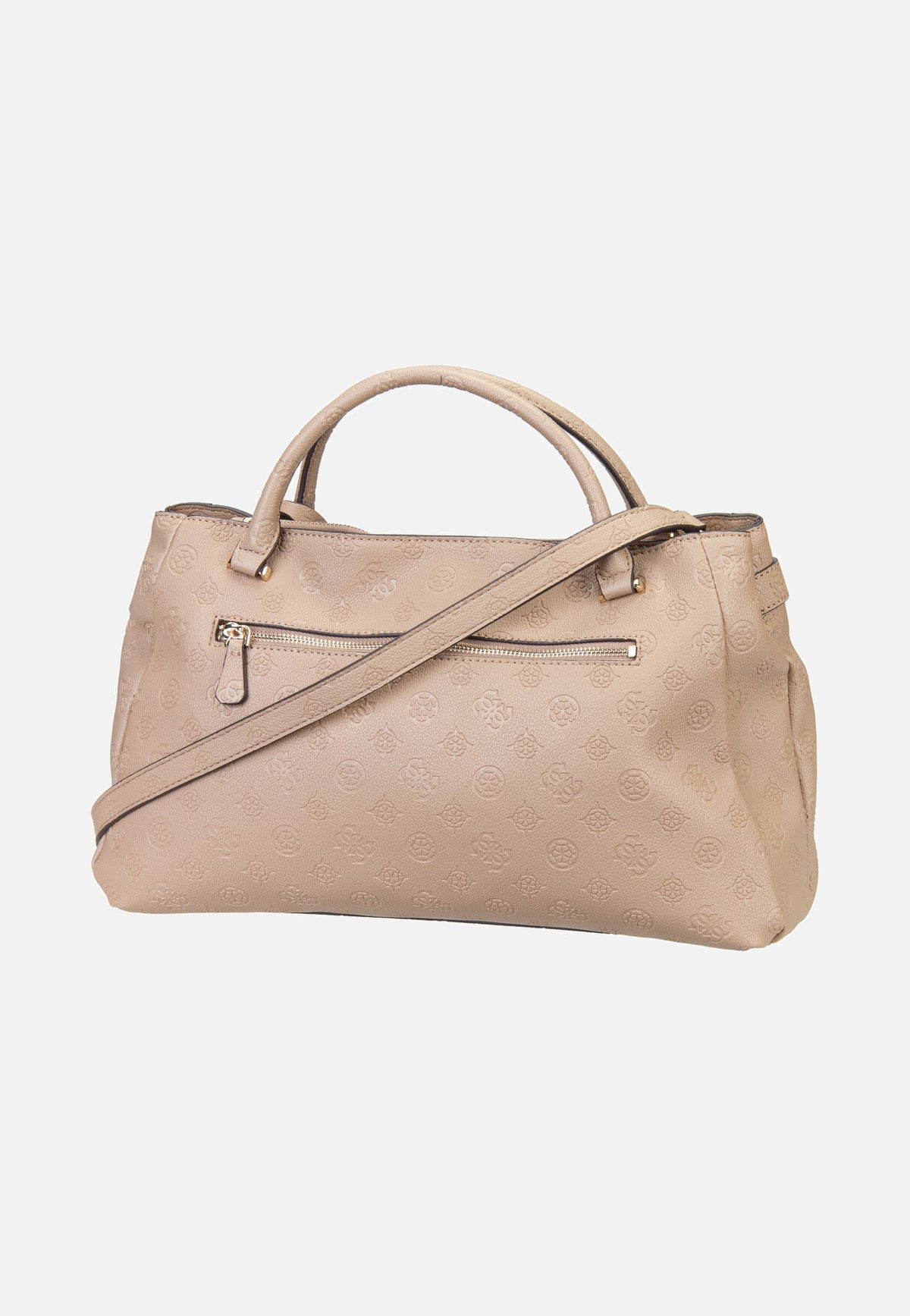Guess Ella Logo Large Girlfriend 46060 Beige Logo Satchel