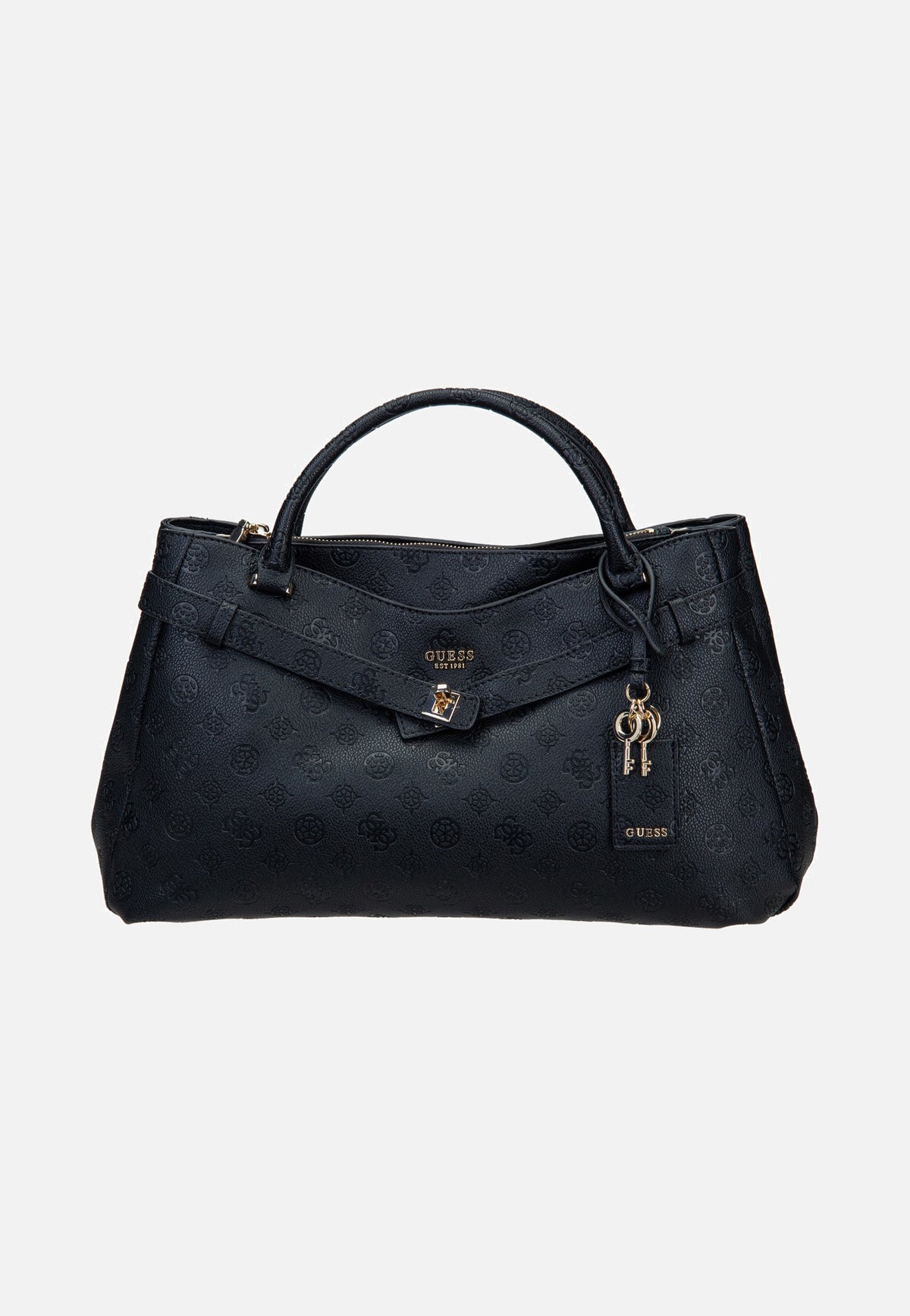 Guess Ella Logo Large Girlfriend 46060 Black Logo Borsa a tracolla
