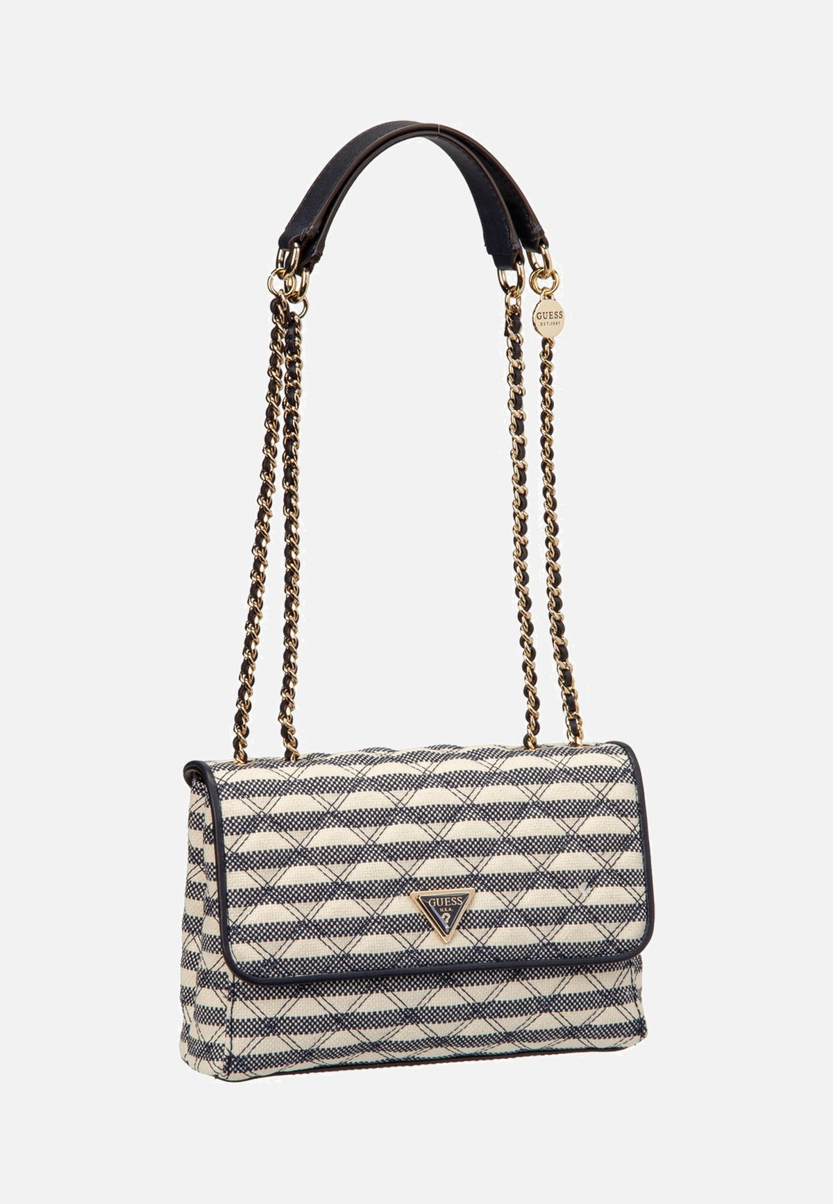 Guess Giully II 2 Comp Conv Flap Navy Multi Crossbody Bag