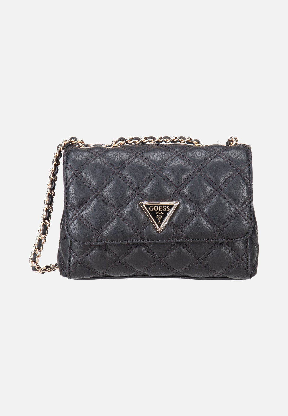Guess Giully II Mini 2 Comp Conv Flap Black Evening Bag
