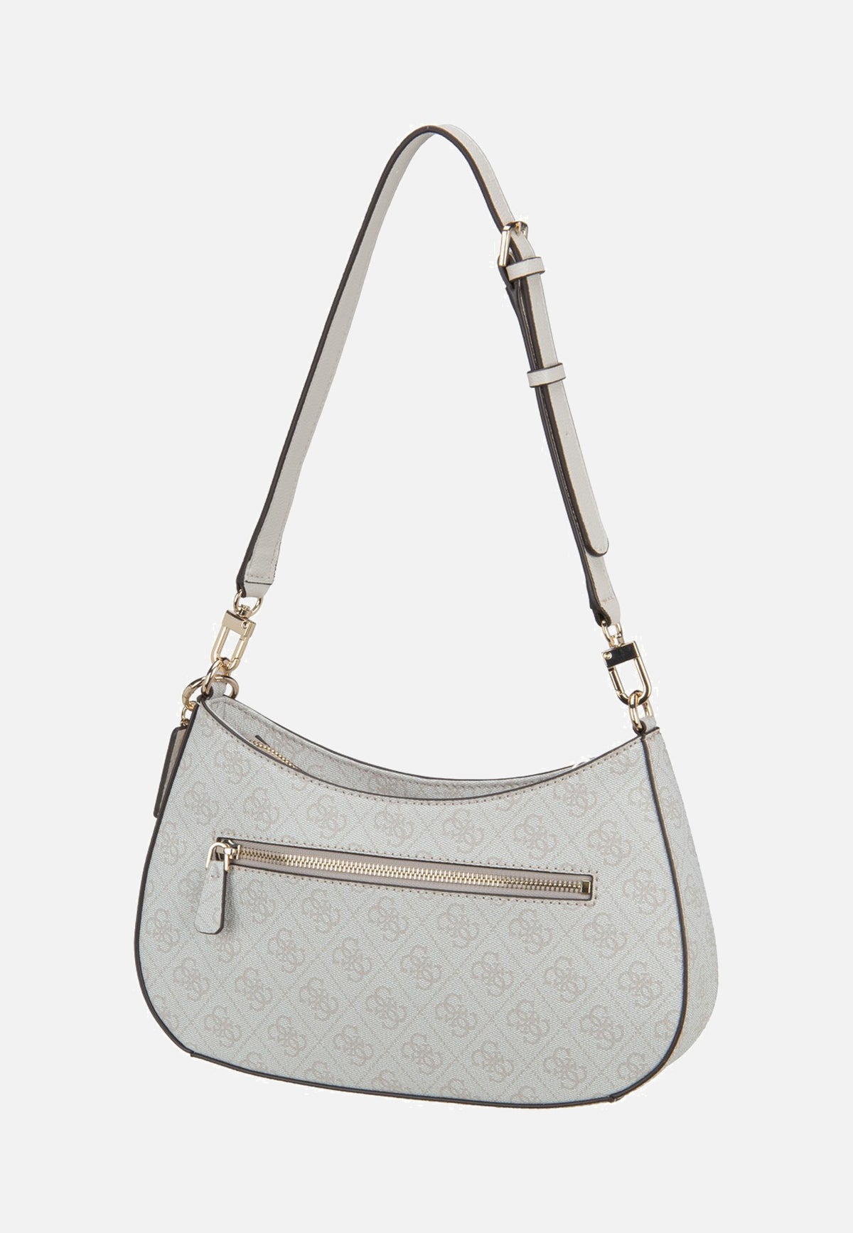 Guess Noelle II Top Zip SHB 72180 Bone Logo Evening Bag
