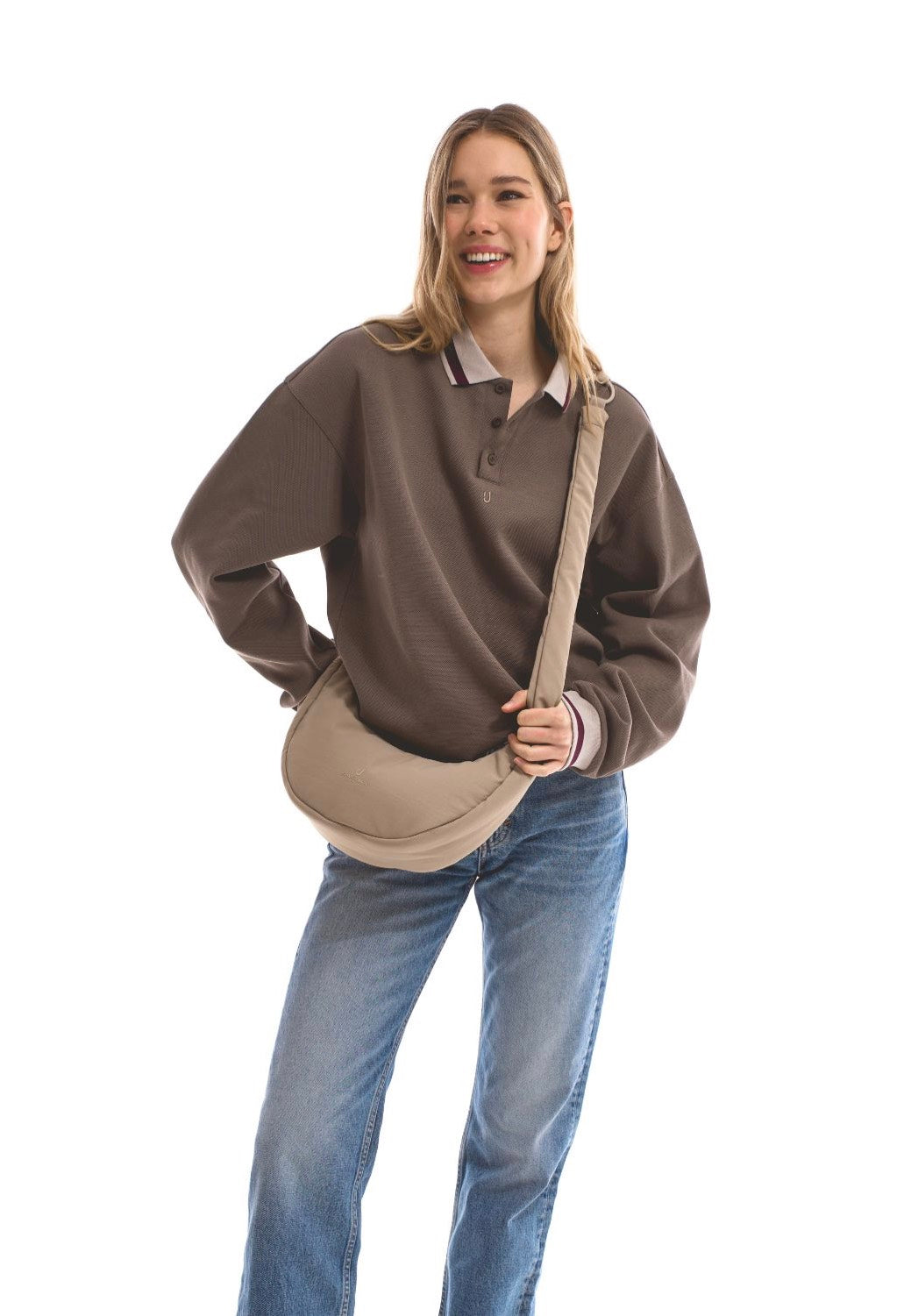 Johnny Urban Lou Medium Beige Sac à bandoulière