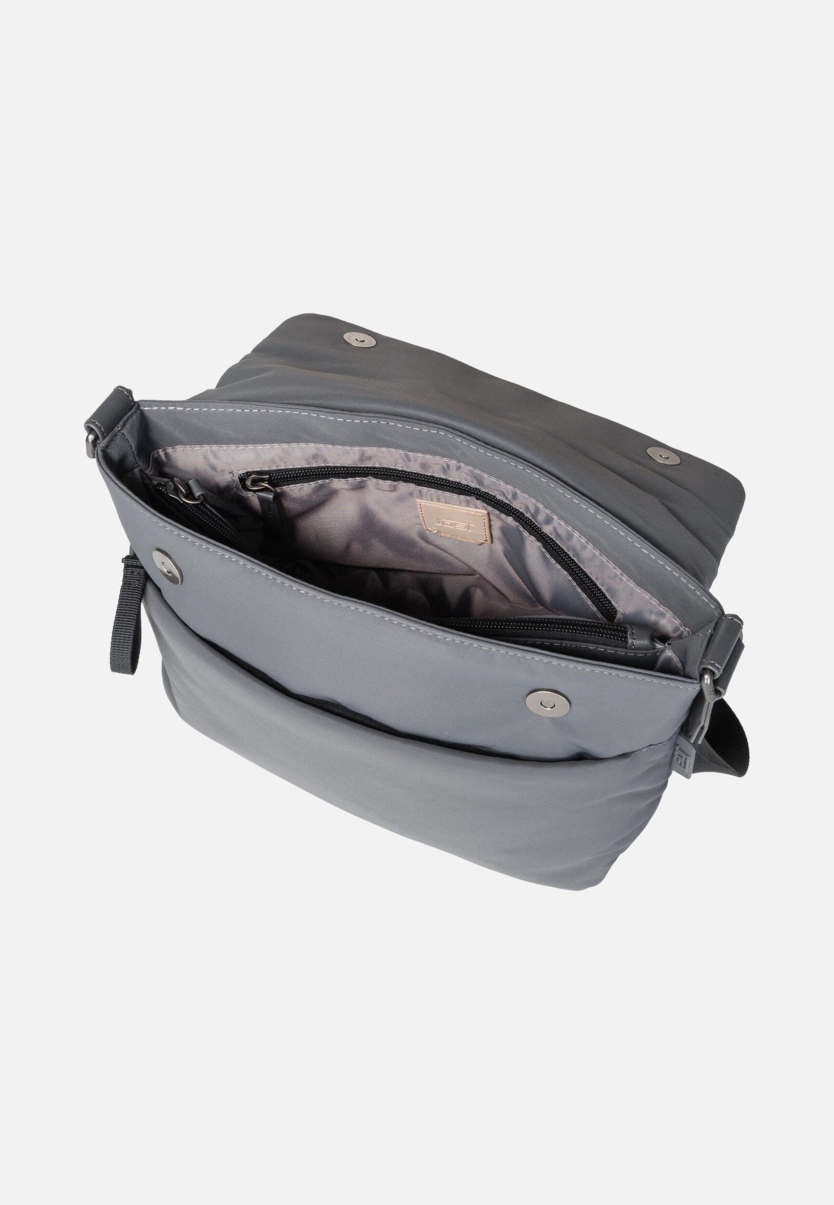 Jost Falun Flap Grey Crossbody Bag