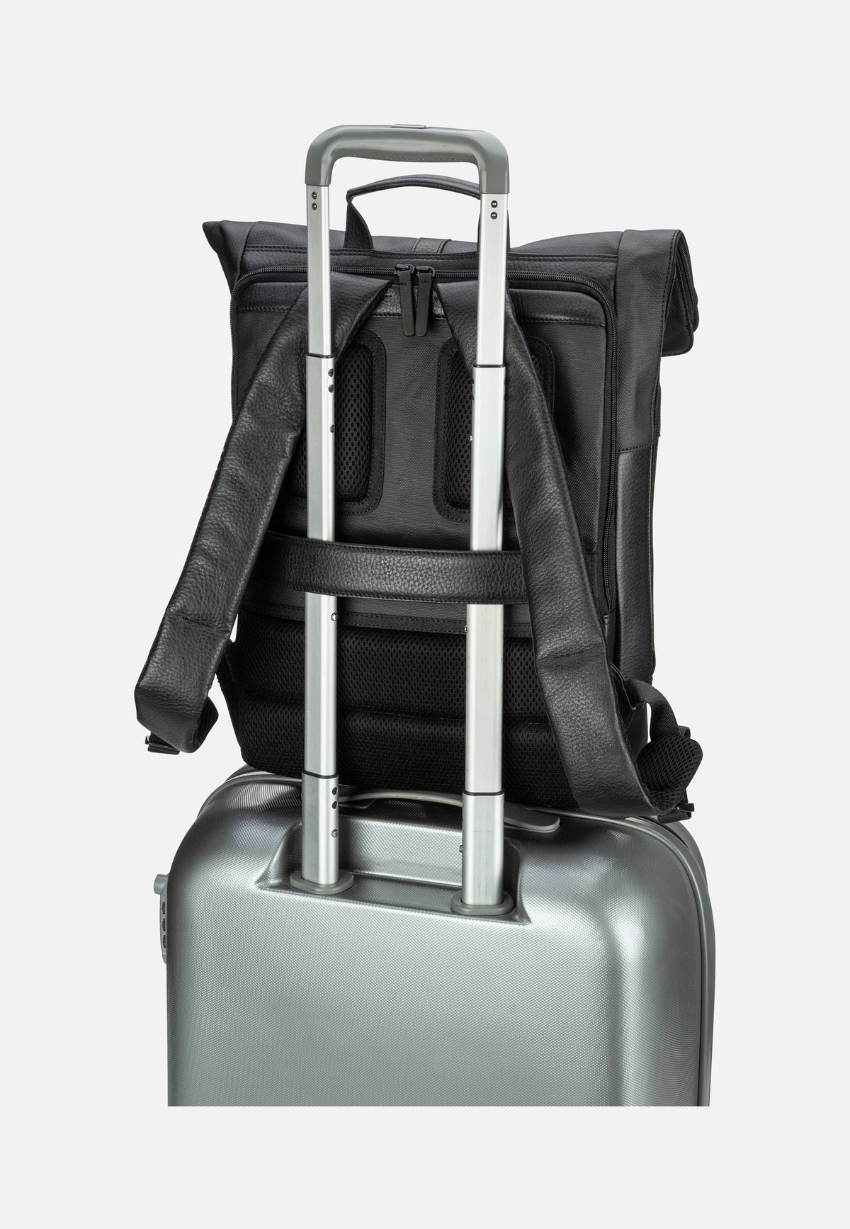 Jost Stockholm Courier Black Rolltop Rugzak