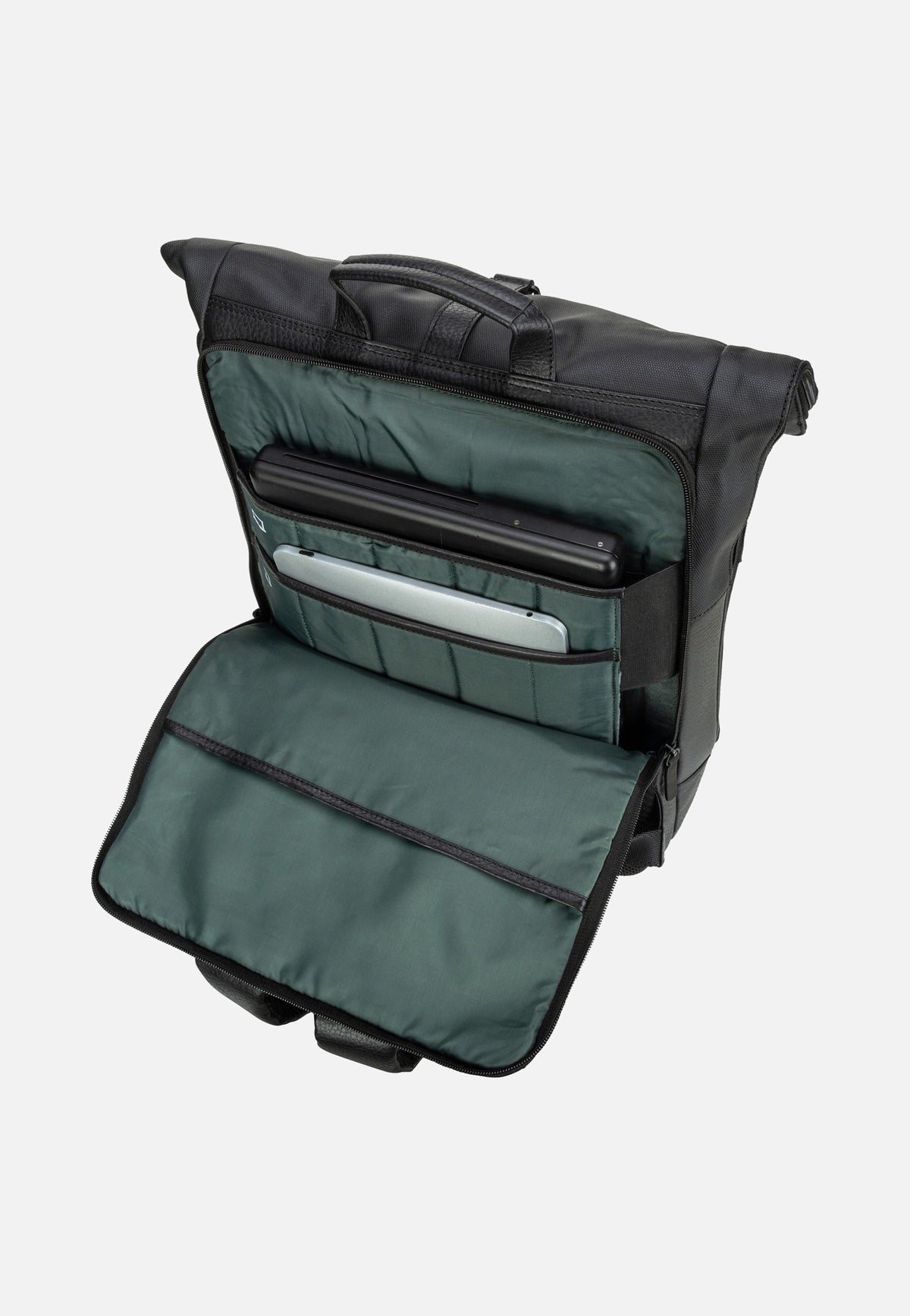 Jost Stockholm Courier Black Rolltop Rugzak