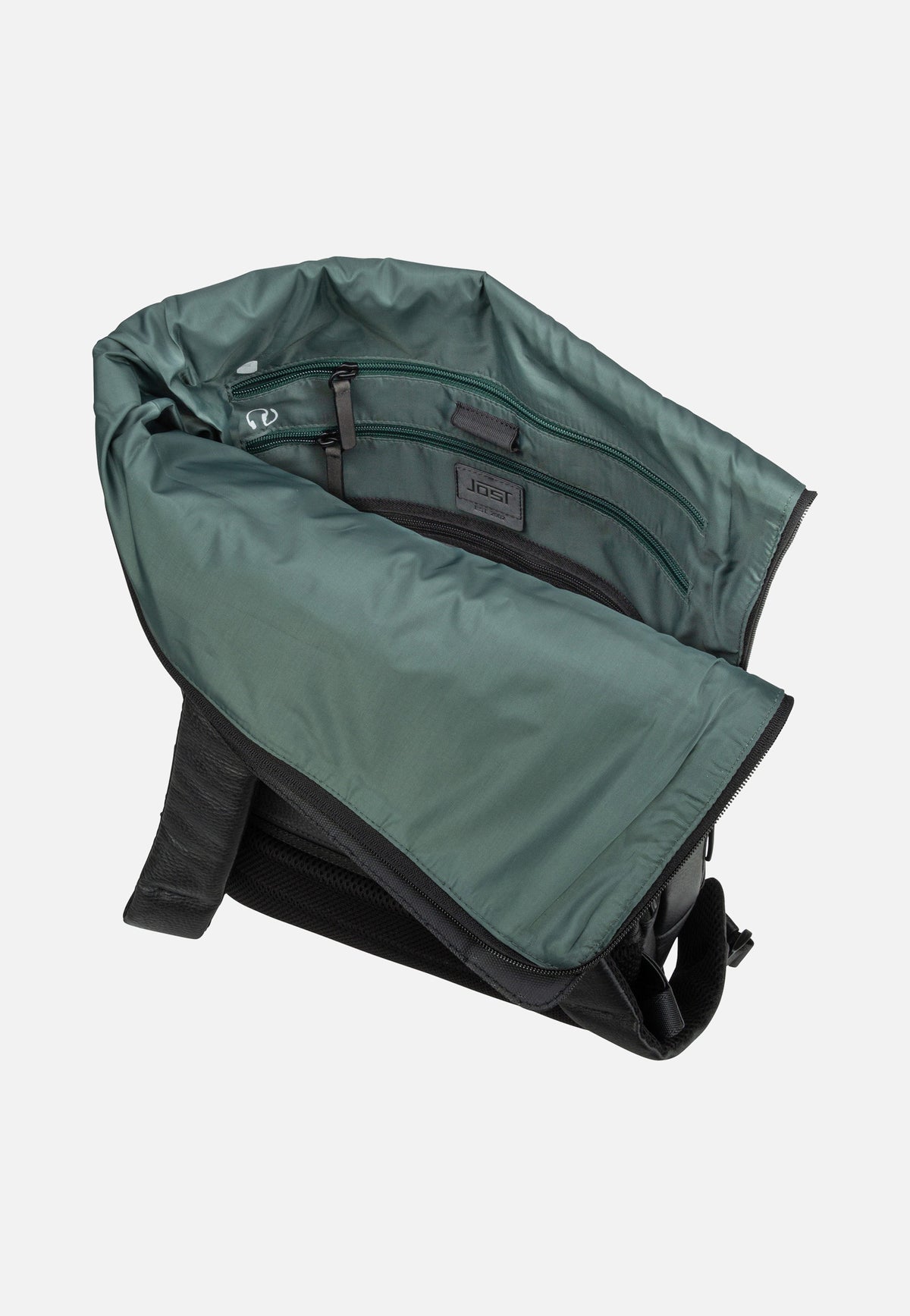 Jost Stockholm Courier Black Rolltop Rugzak