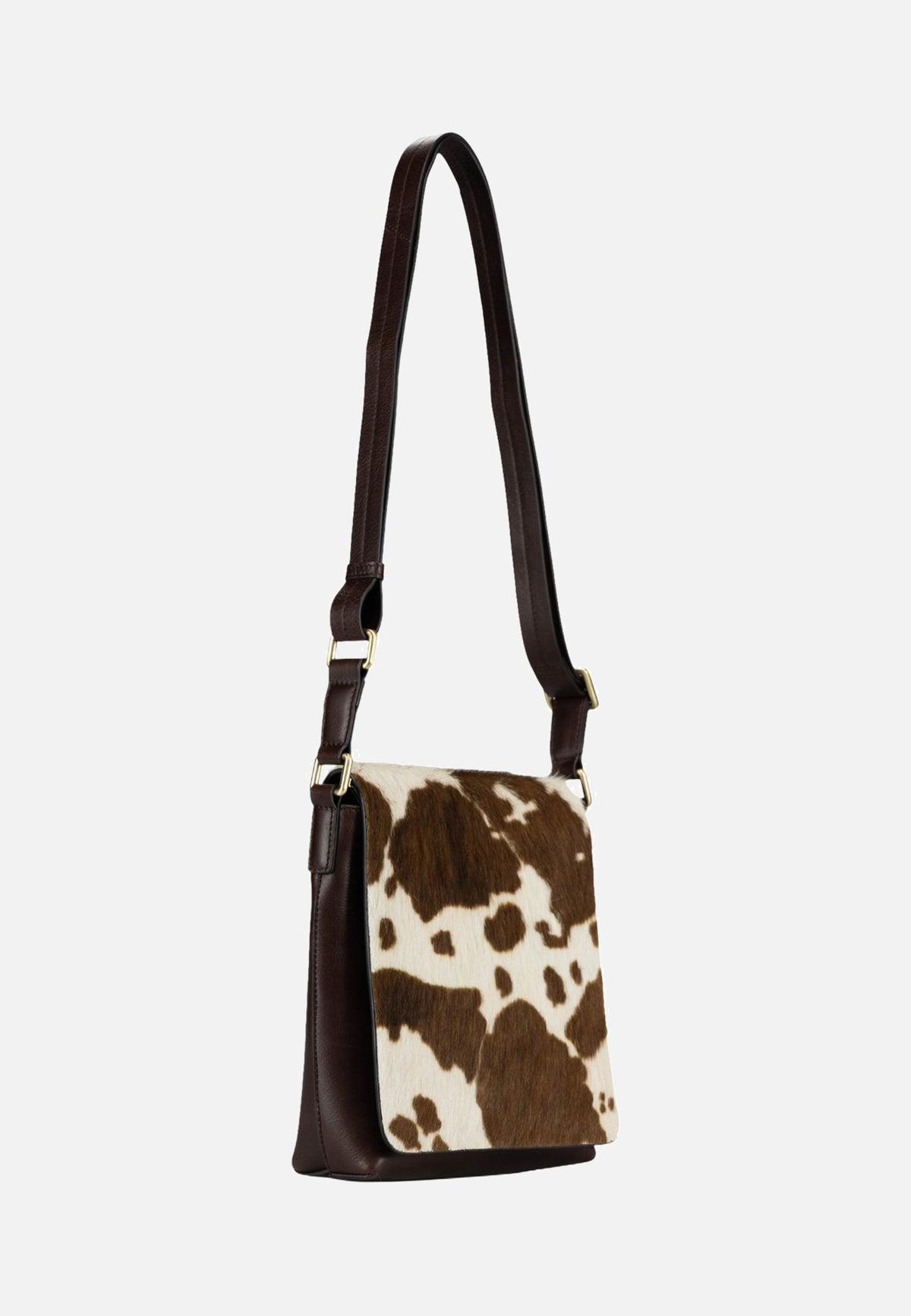 Jost Furry Cow Shoulder Bag S 3124 Brown Schoudertas