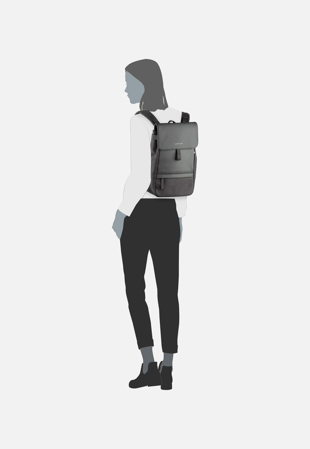 Kapten & Son Fyn Small All Black Backpack