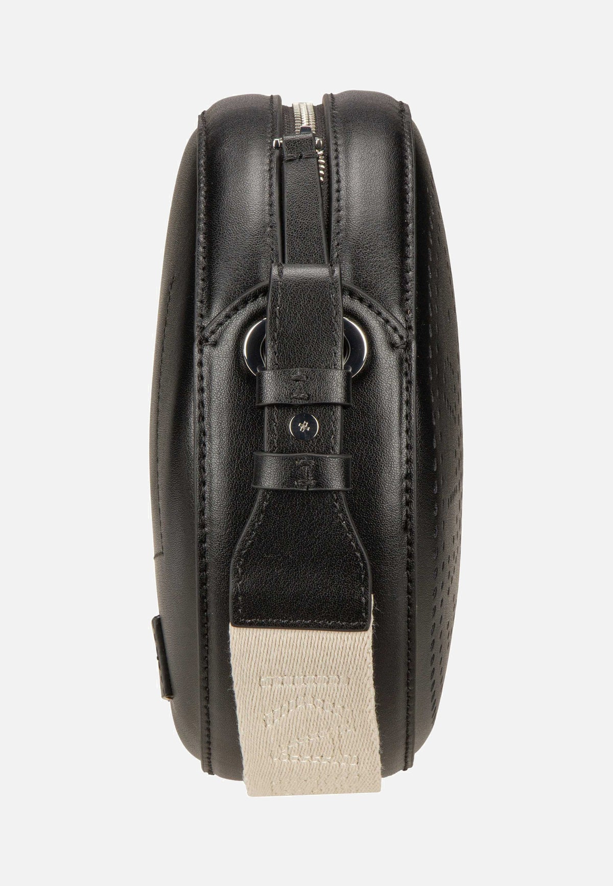 Karl Lagerfeld K/Circle Round CB Perforated Black Crossbody Bag