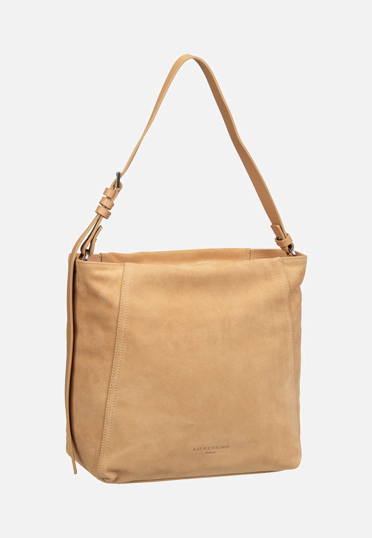 Liebeskind Berlin Chudy Hobo M Hydro Suede Light Tan Suede Bolso Hobo