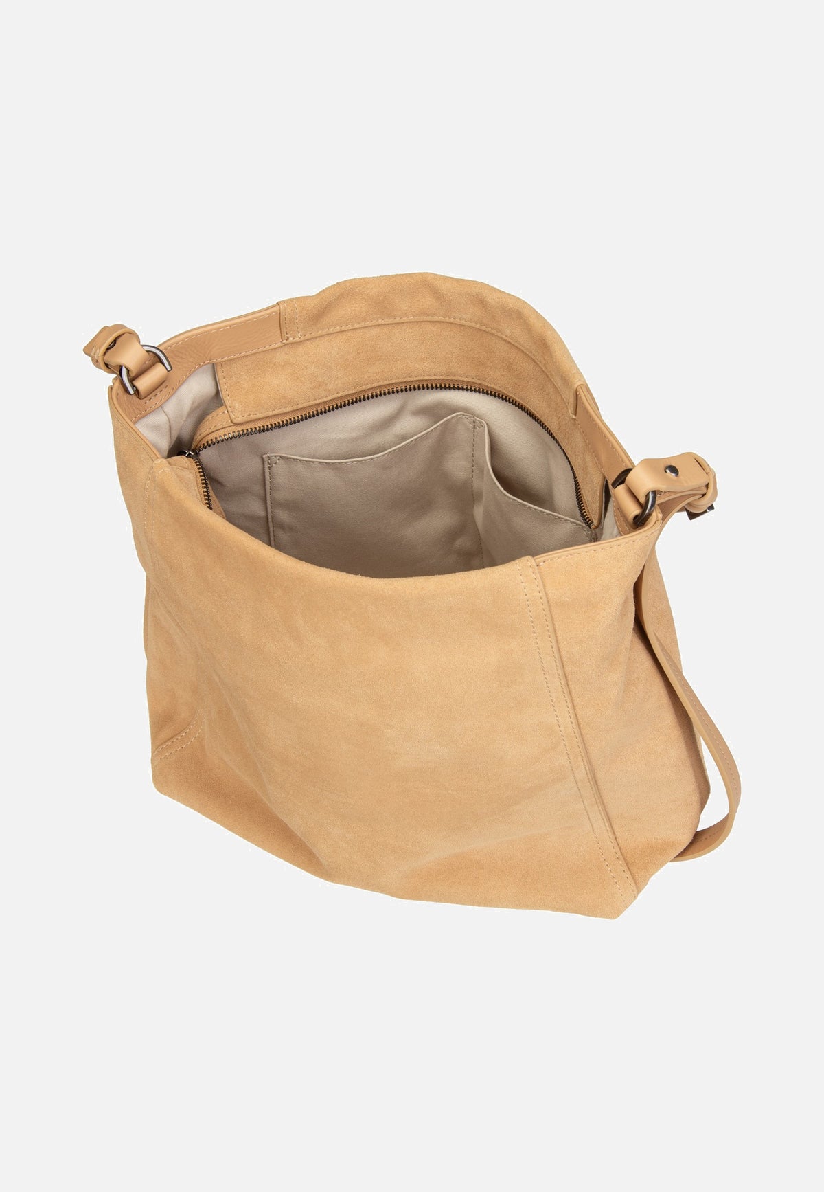 Liebeskind Berlin Chudy Hobo M Hydro Suede Light Tan Suede Bolso Hobo