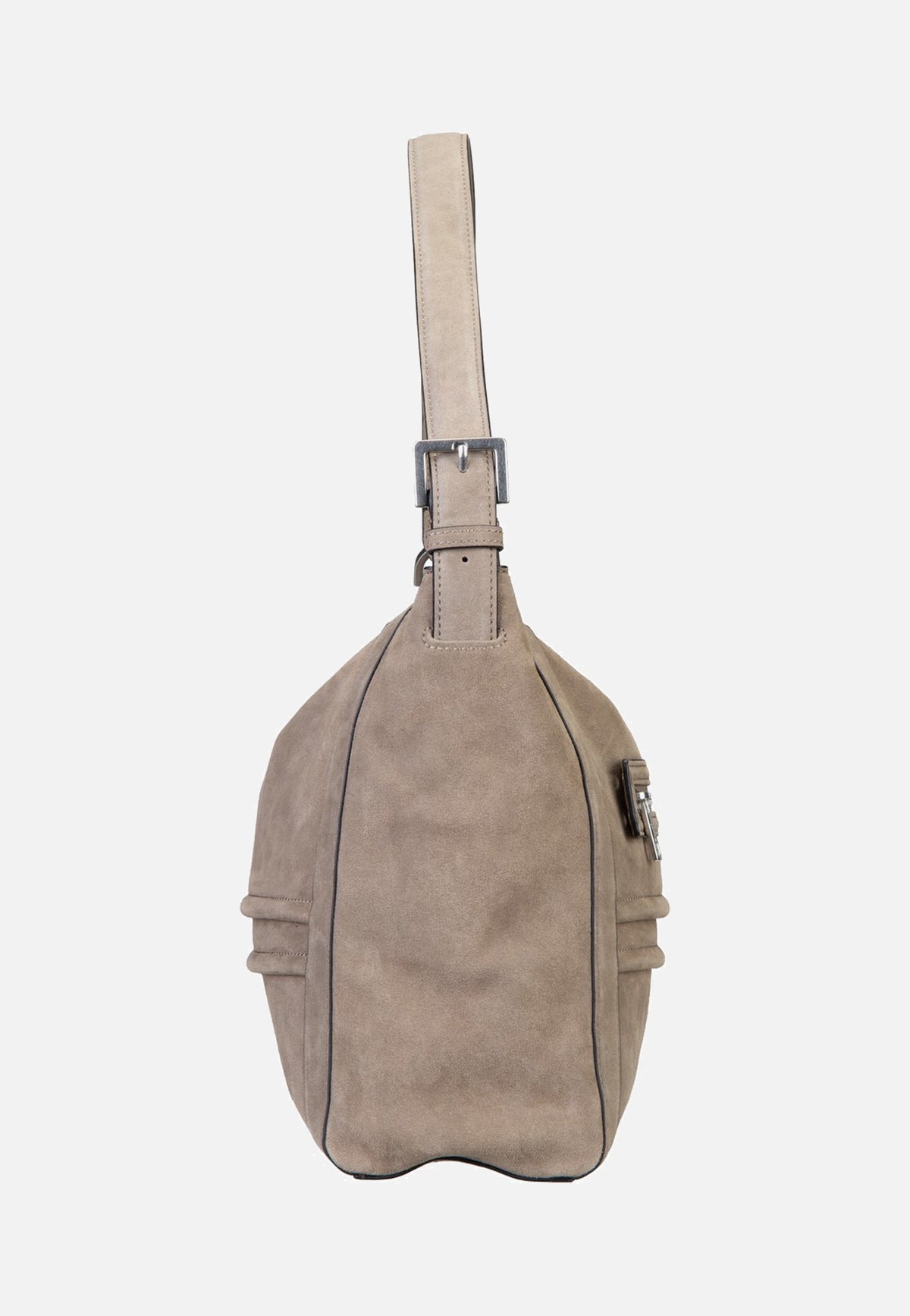 Liebeskind Berlin Delia Hobo M Suede Neutral Grey Borsa Hobo