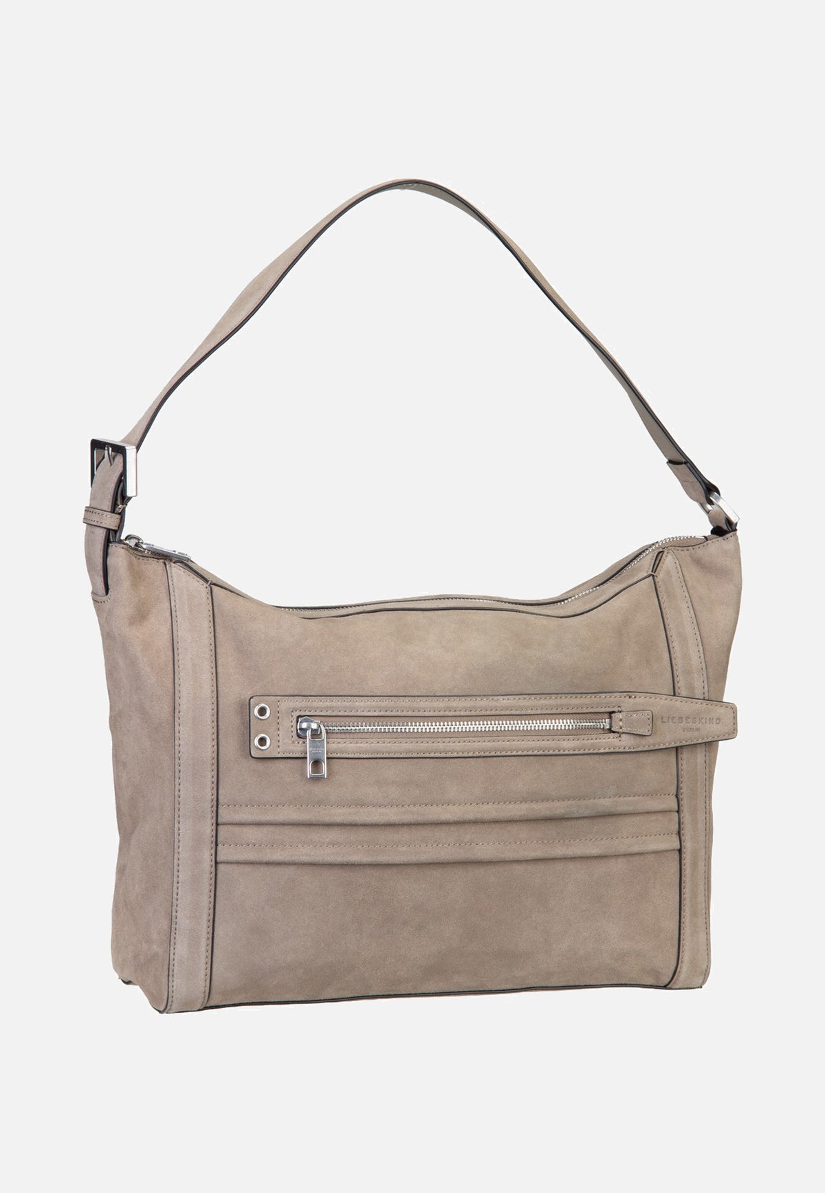 Liebeskind Berlin Delia Hobo M Suede Neutral Grey Borsa Hobo