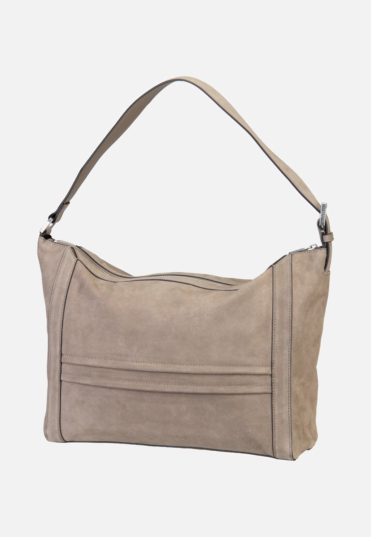 Liebeskind Berlin Delia Hobo M Suede Neutral Grey Borsa Hobo