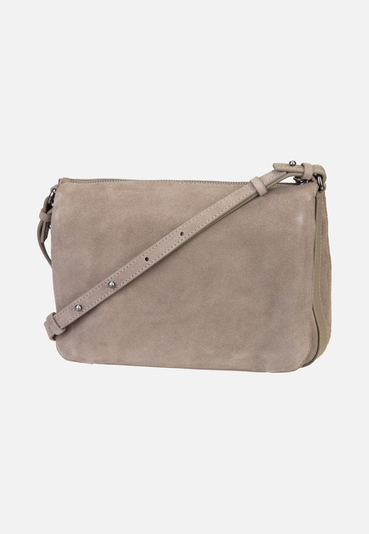Liebeskind Berlin Nina M Hydro Suede Neutral Grey Crossbody Bag